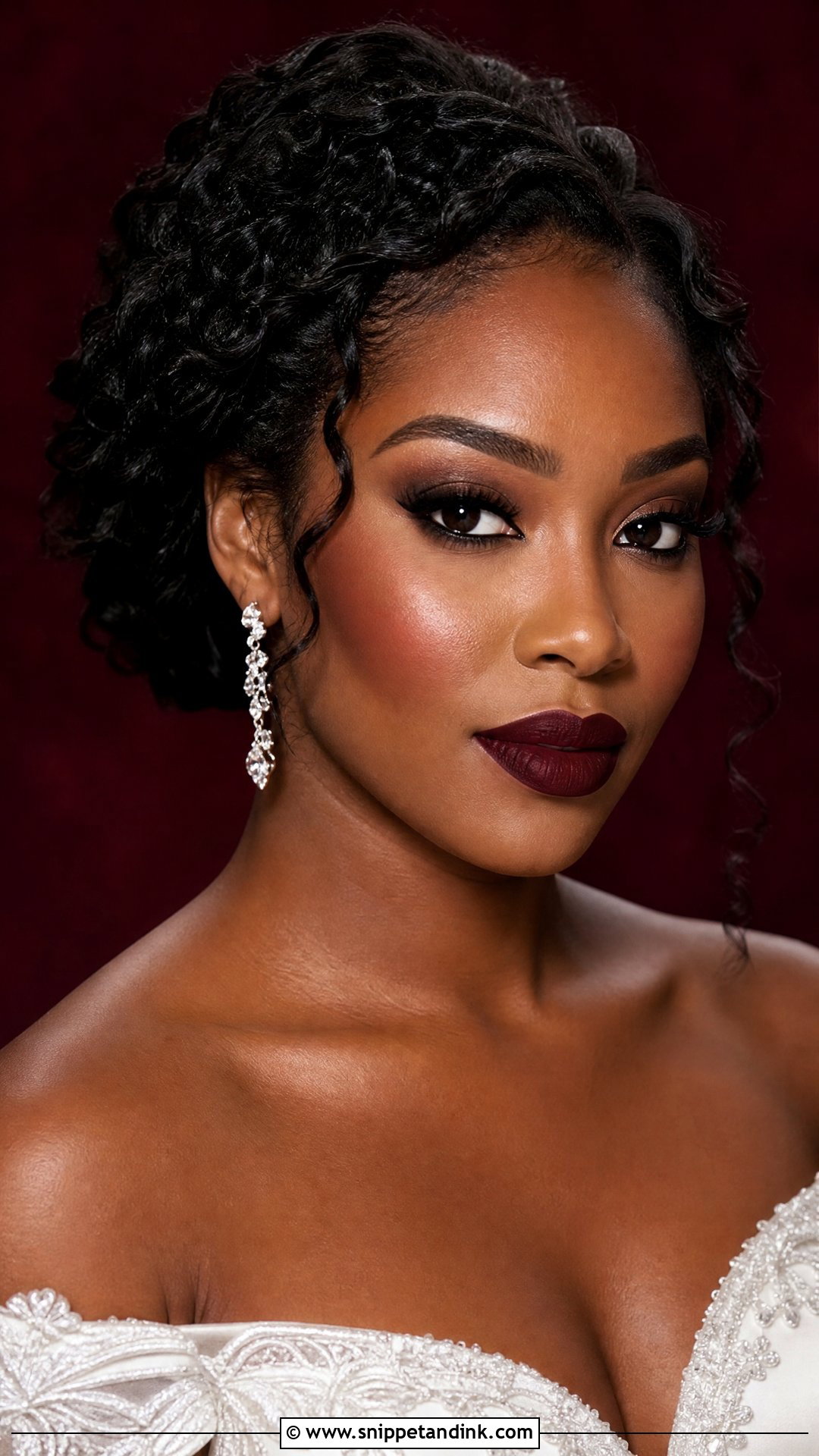 Vampy Bridal Makeup - Snippet and Ink - 20 Edgy Bridal Makeup Ideas