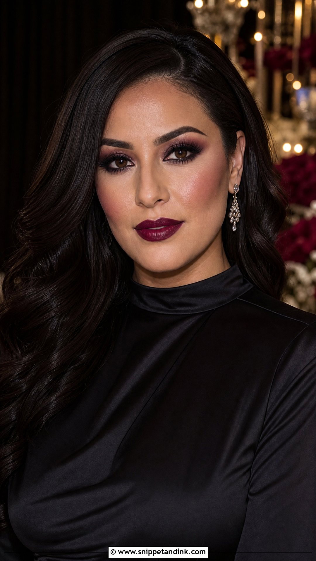 Vampy Wedding Makeup With Berry Lip - Snippet and Ink - 25 Alt Wedding Makeup Ideas