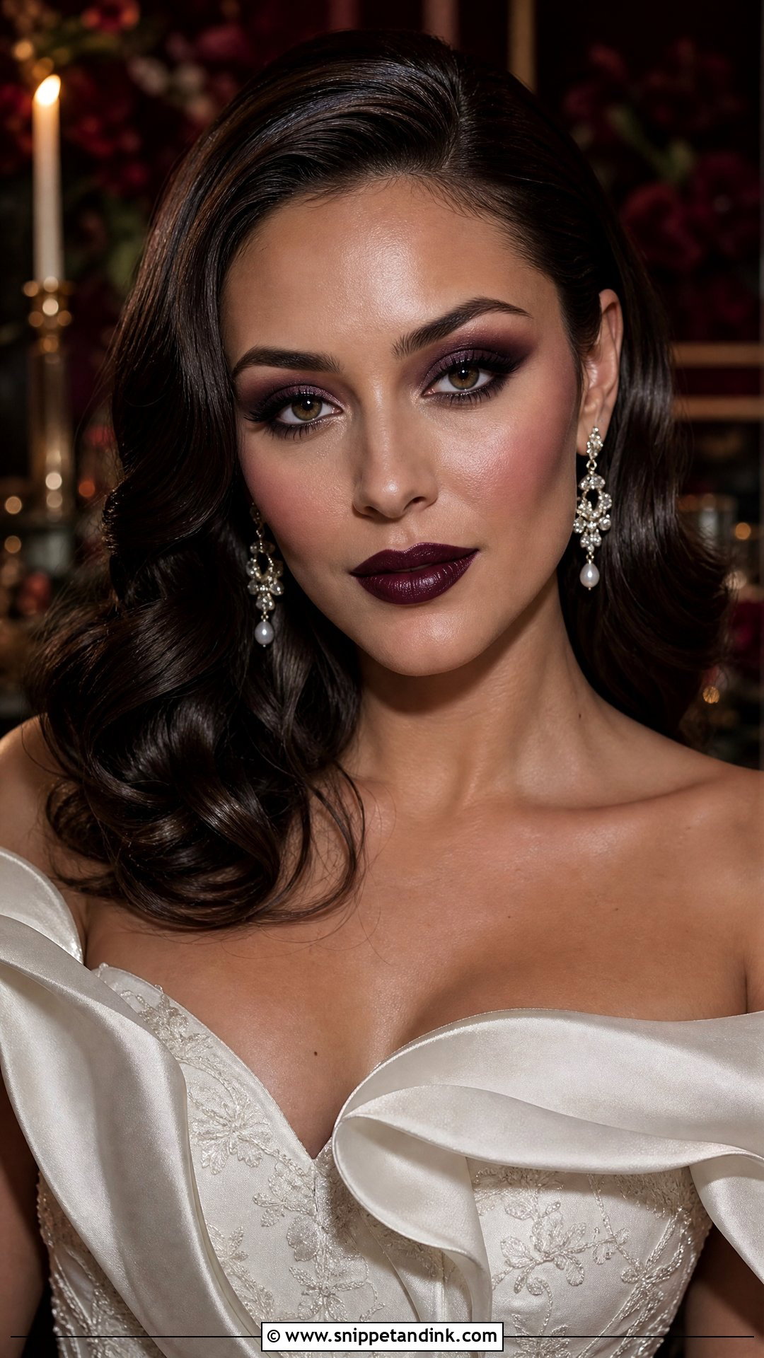 Vampy Wedding Makeup - Snippet and Ink - 20 Edgy Wedding Makeup Ideas