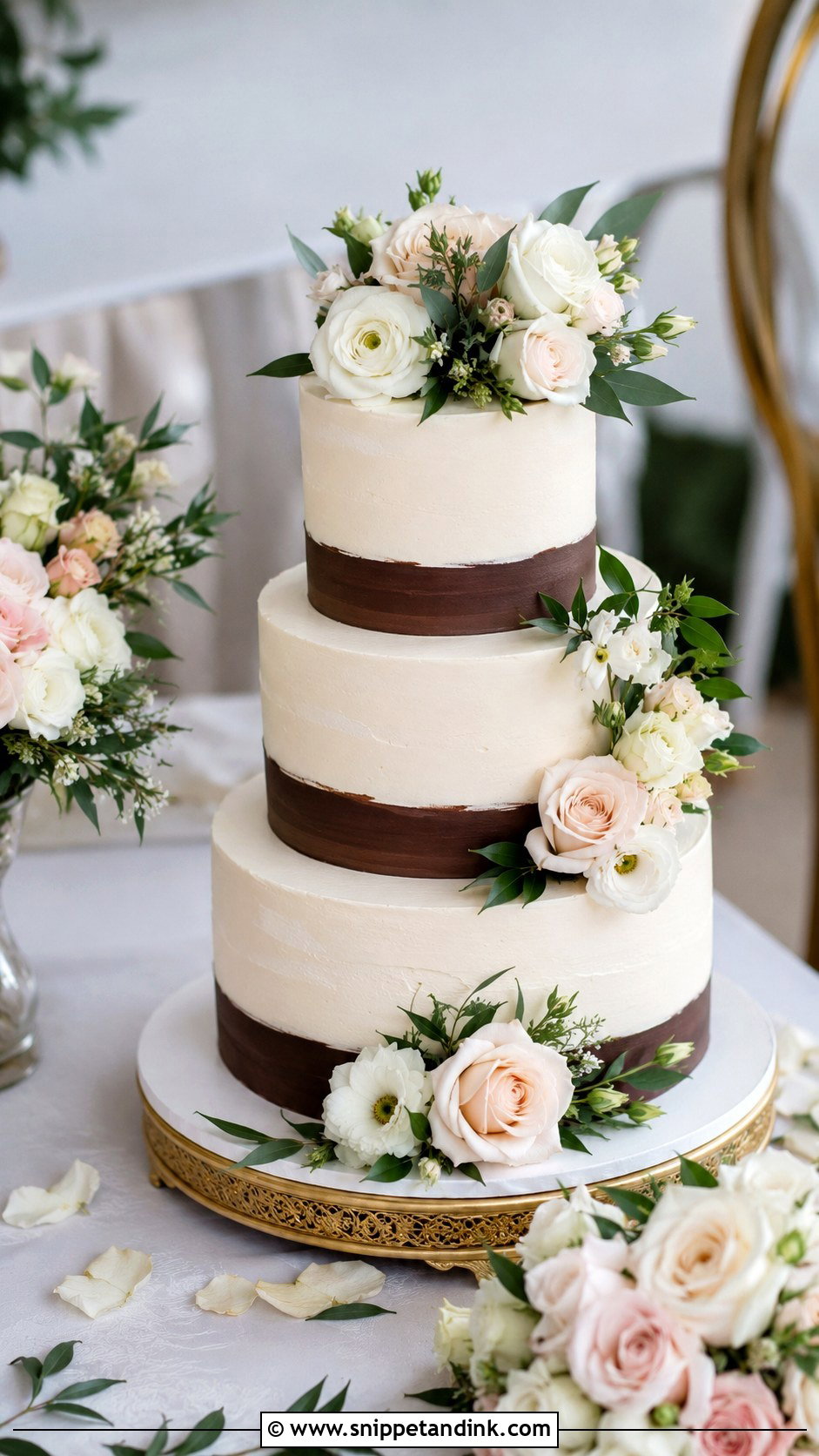 Vancho Cake With Fresh Flowers - Snippet and Ink - 20 Vancho Cake Decoration Ideas for Wedding