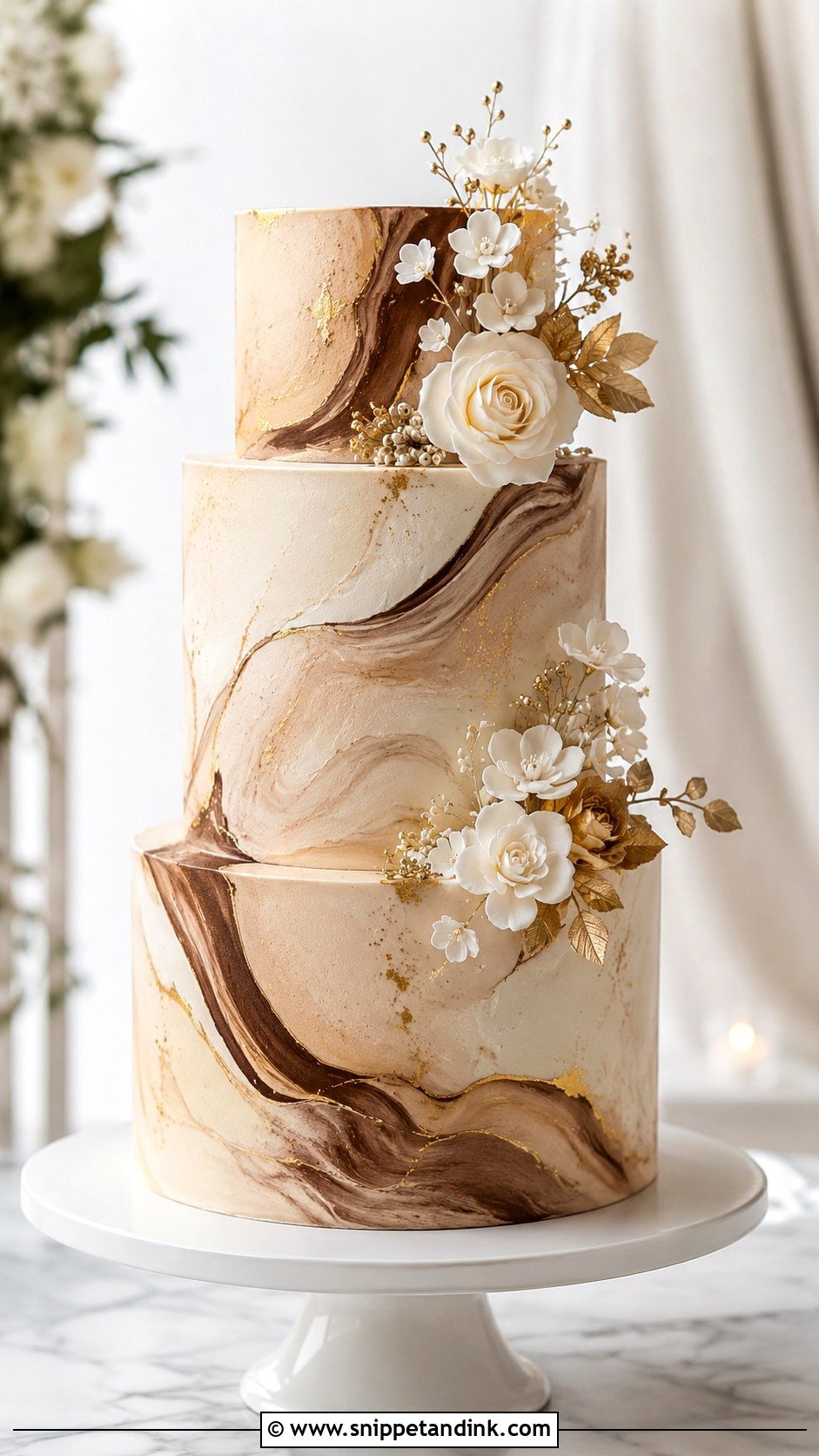 Vancho Cake With Marble Frosting - Snippet and Ink - 20 Vancho Cake Decoration Ideas for Wedding