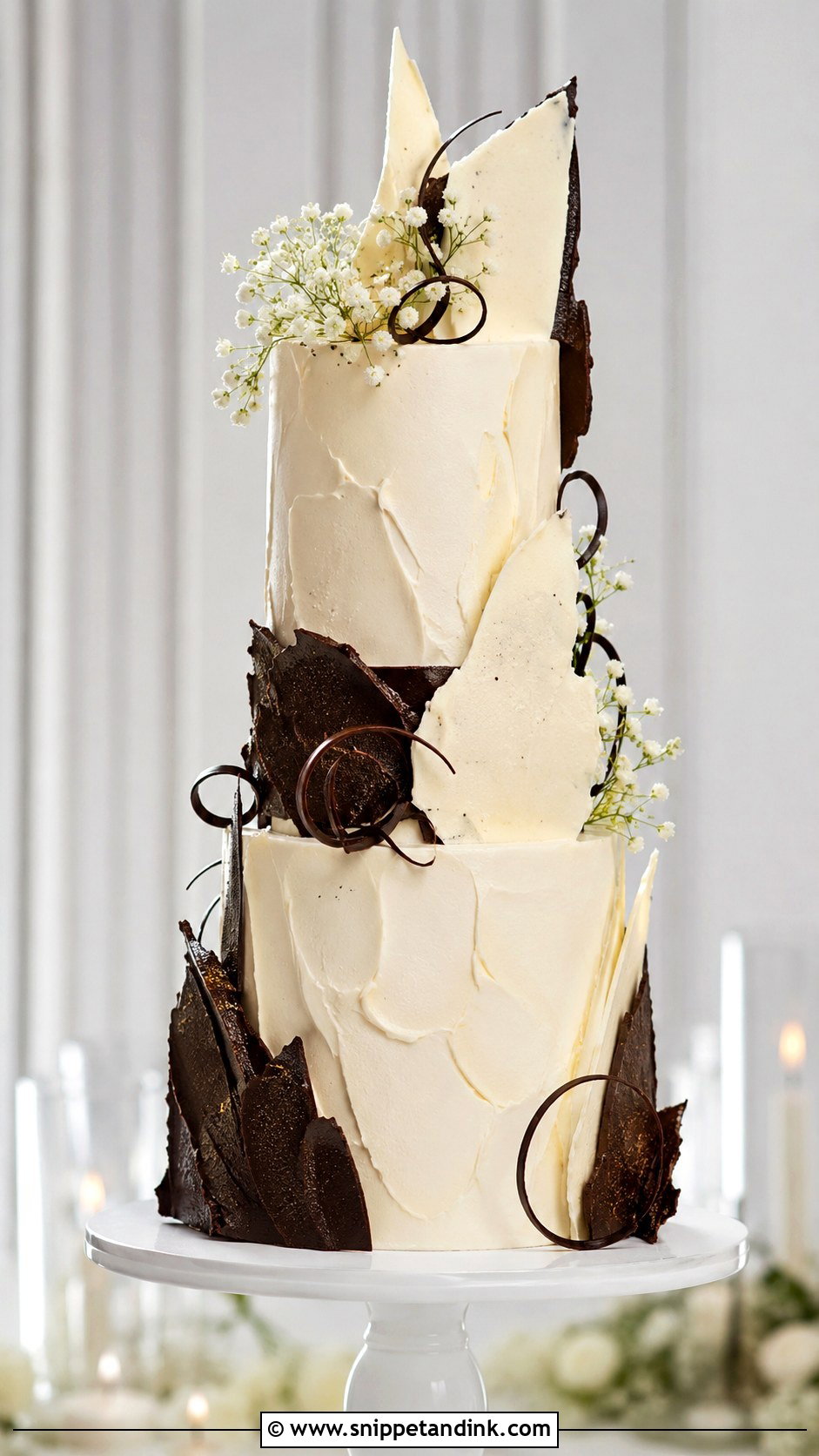 Vancho Cake With White Chocolate Shards - Snippet and Ink - 20 Vancho Cake Decoration Ideas for Wedding