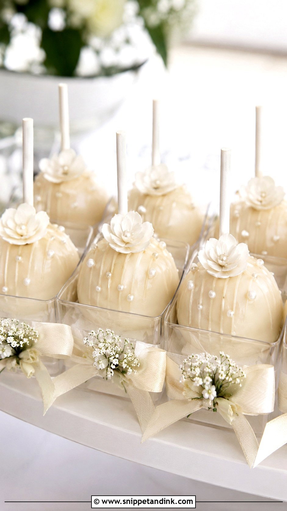 Vanilla Almond Wedding Cake Pops - Snippet and Ink - 30 Cake Pops Ideas for Wedding