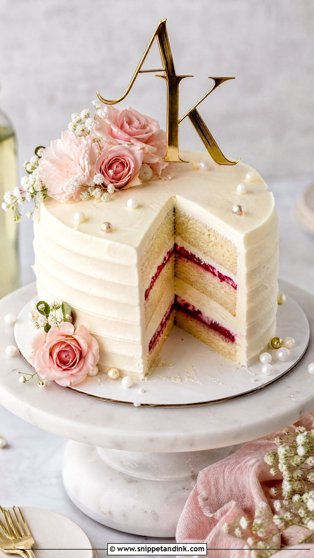 Vanilla Anniversary Cake - Snippet and Ink - 30 Marriage Anniversary Cake Ideas