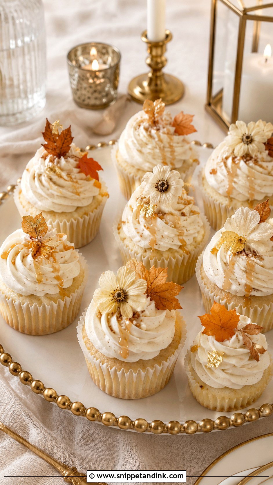 Vanilla Bean Fall Wedding Cupcakes - Snippet and Ink - 20 Fall Wedding Cupcake Ideas