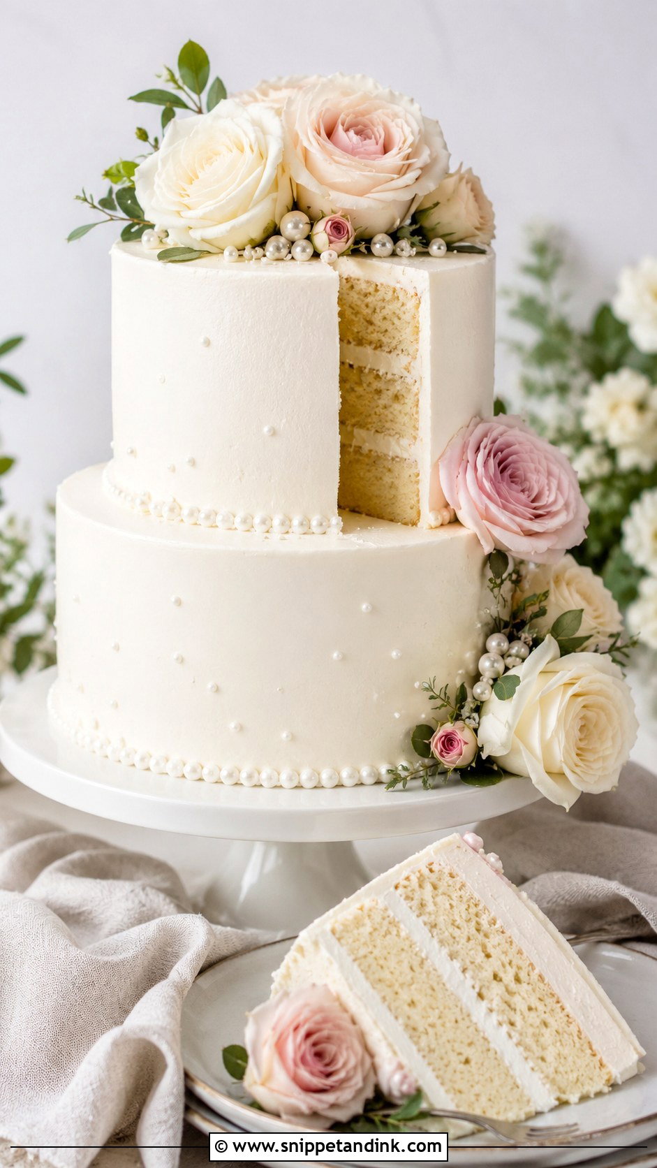 Vanilla Bean Wedding Cake - Snippet and Ink - 20 Classic Wedding Cake Recipe