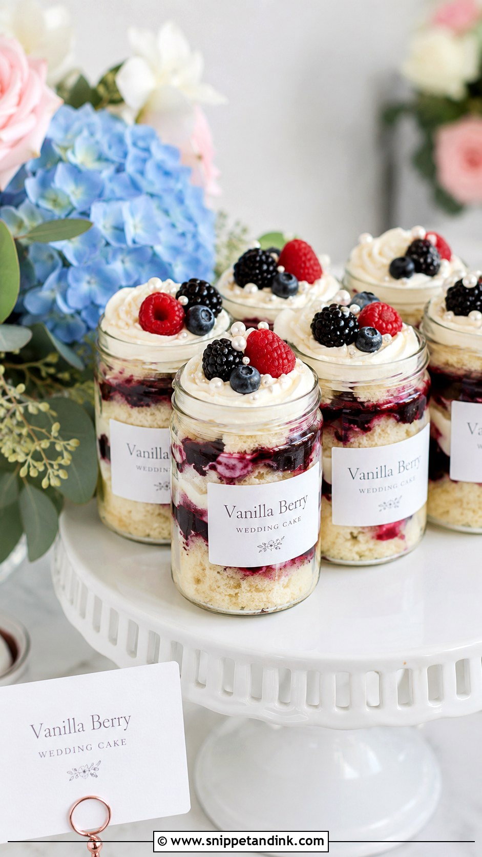 Vanilla Berry Wedding Cake Jars - Snippet and Ink - 30 Wedding Cake Jars