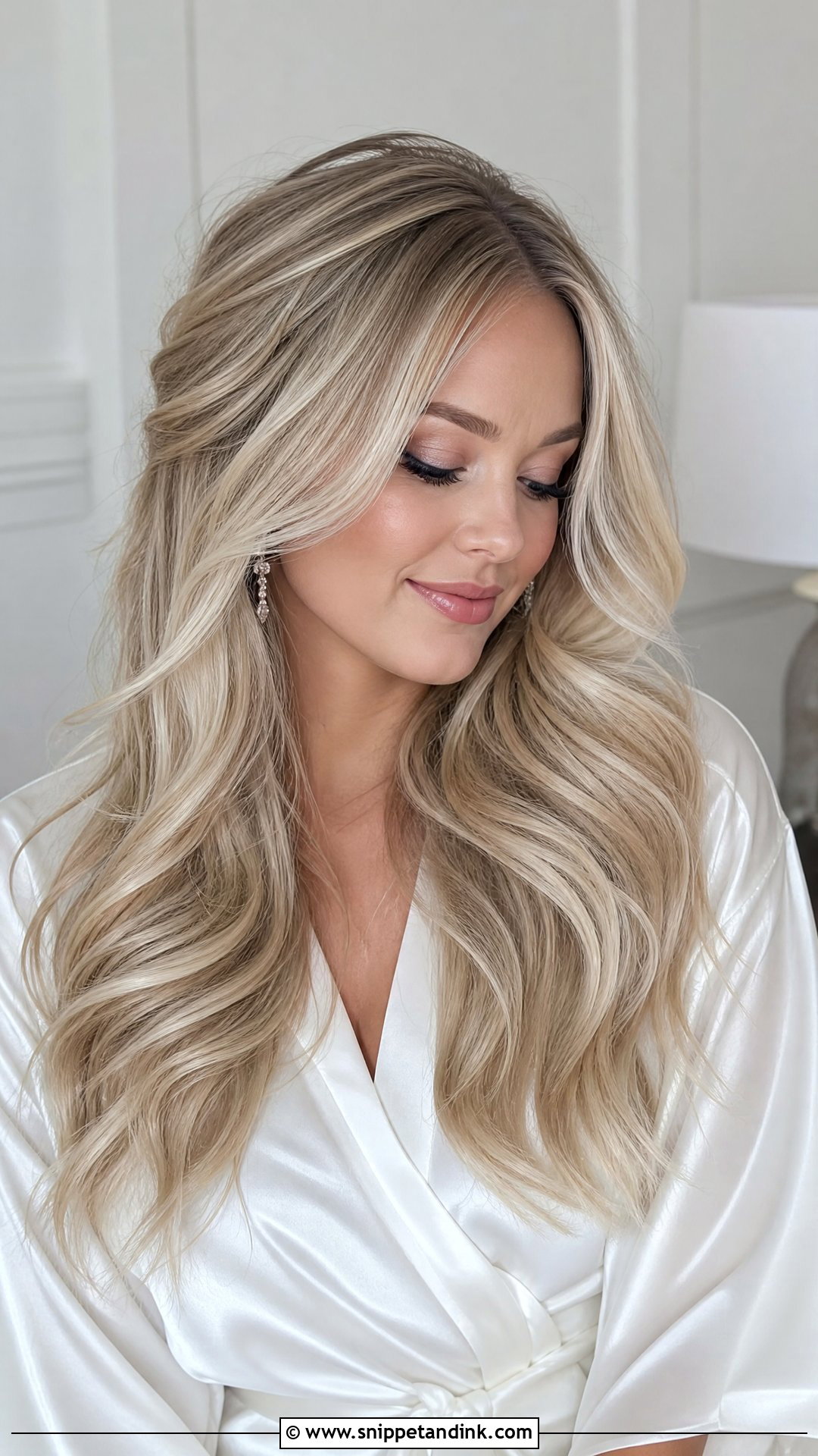 Vanilla Blonde Balayage Bridal Hair - Snippet and Ink - 15 Bridal Hair Color Balayage Ideas
