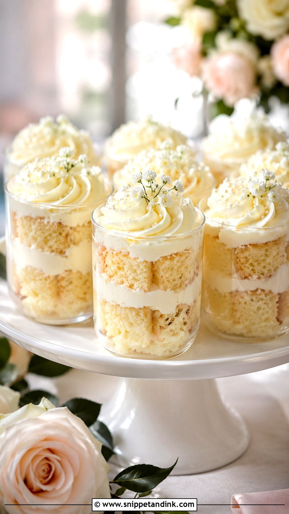 Vanilla Cake Dessert Cups - Snippet and Ink - 20 Wedding Dessert Cup Ideas