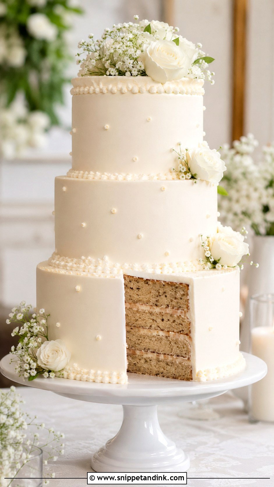 Vanilla Cinnamon Wedding Cake - Snippet and Ink - 20 Cinnamon Wedding Cake Ideas