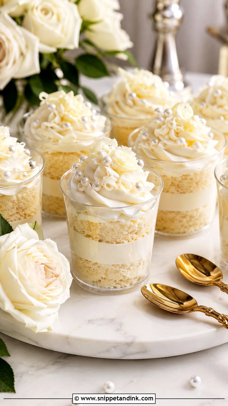 Vanilla Wedding Cake Cups - Snippet and Ink - 20 Cake Cups Ideas for Wedding