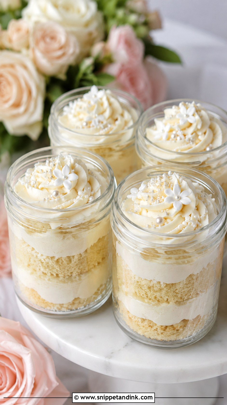 Vanilla Wedding Cake In A Jar - Snippet and Ink - 25 Wedding Cake Ideas in a Jar
