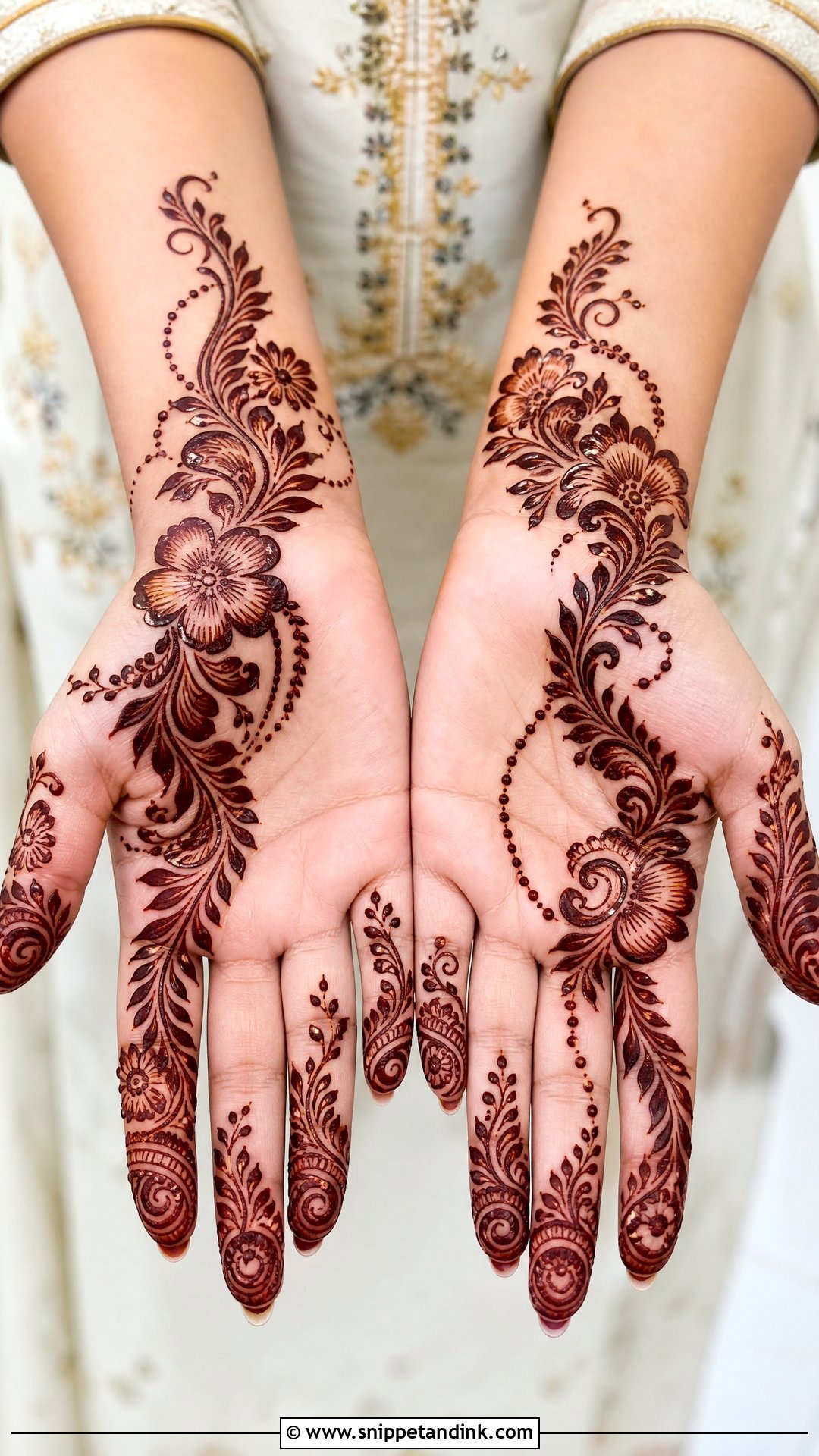 Veere Di Wedding Arabic Floral Mehndi - Snippet and Ink - 25 Veere Di Wedding Mehndi Design Ideas