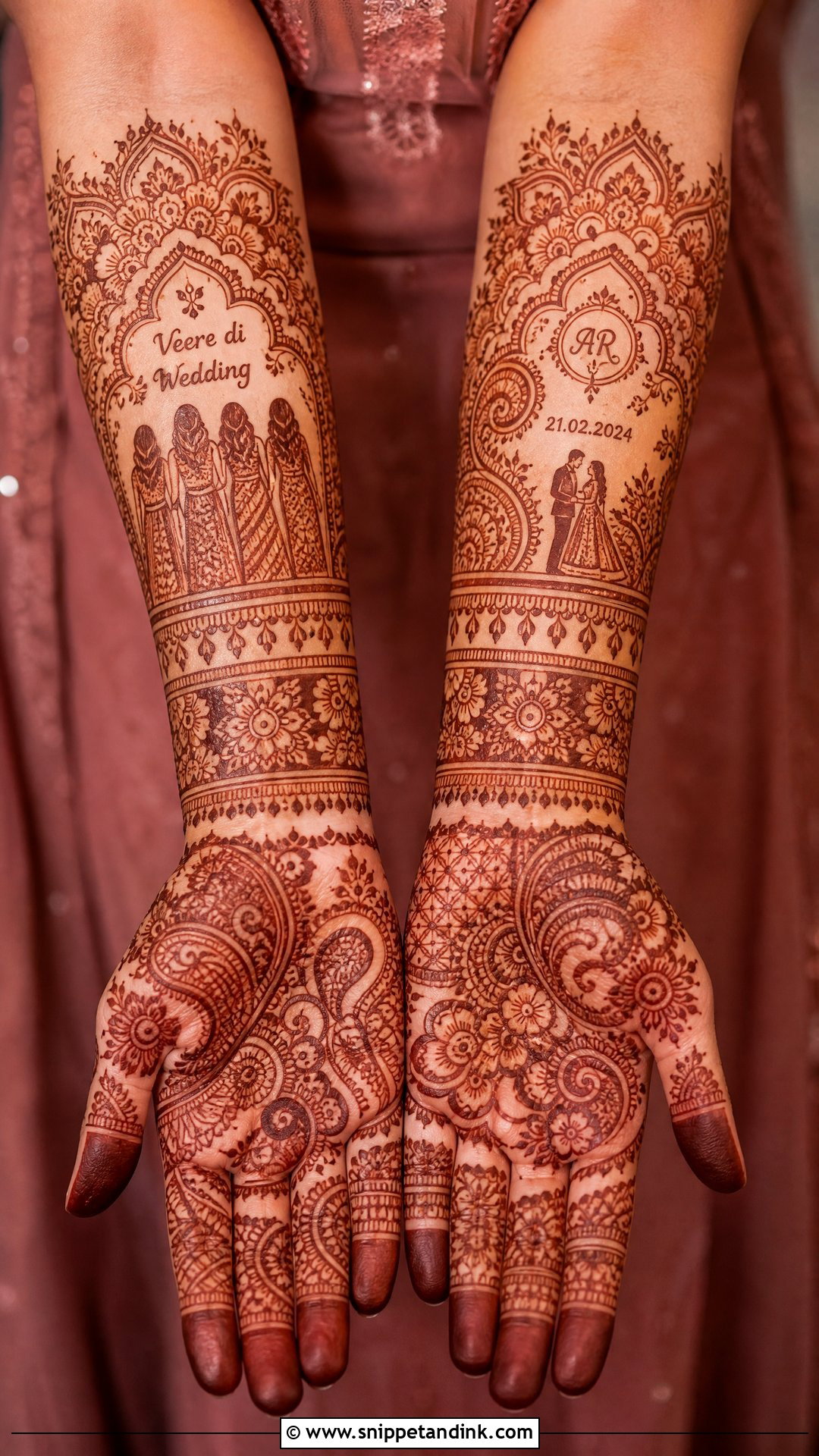 Veere Di Wedding Personalized Mehndi - Snippet and Ink - 25 Veere Di Wedding Mehndi Design Ideas