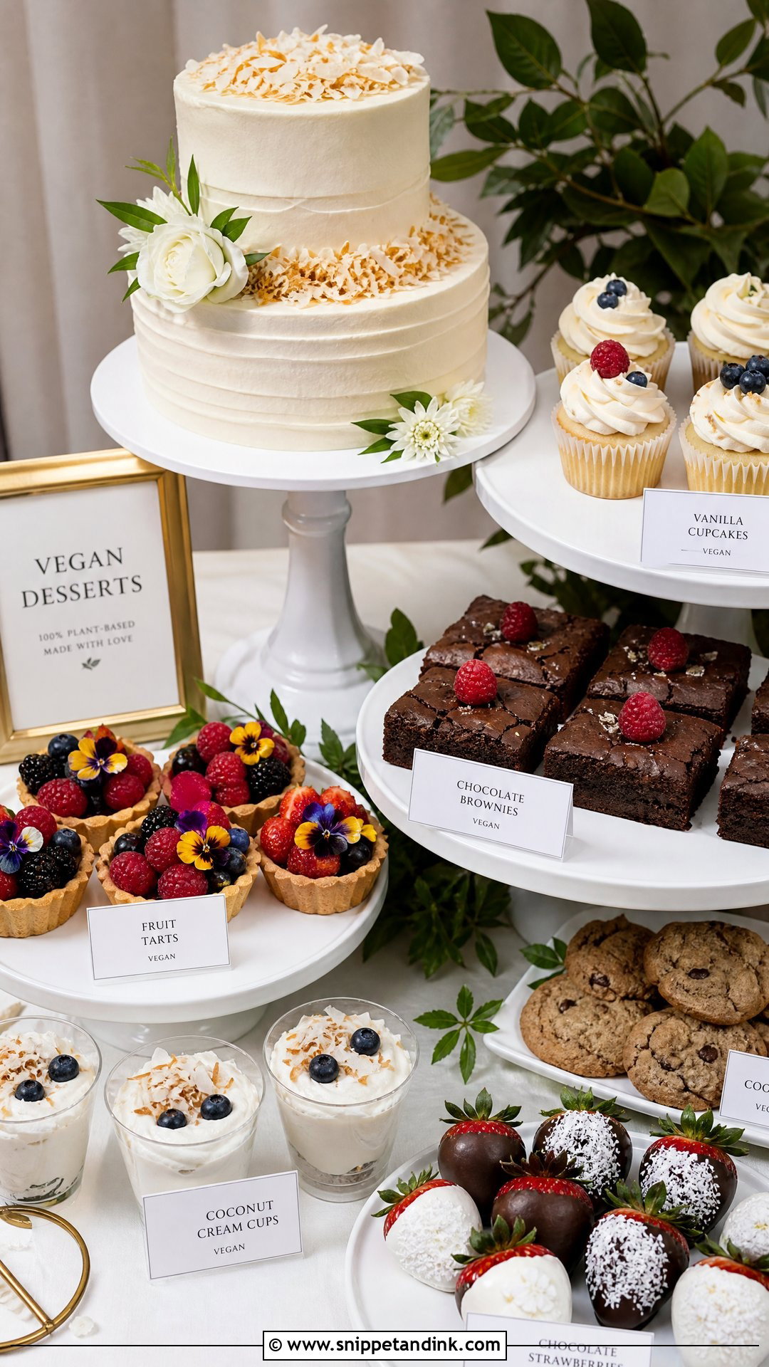 Vegan Wedding Dessert Table - Snippet and Ink - 30 Wedding Dessert Table Ideas