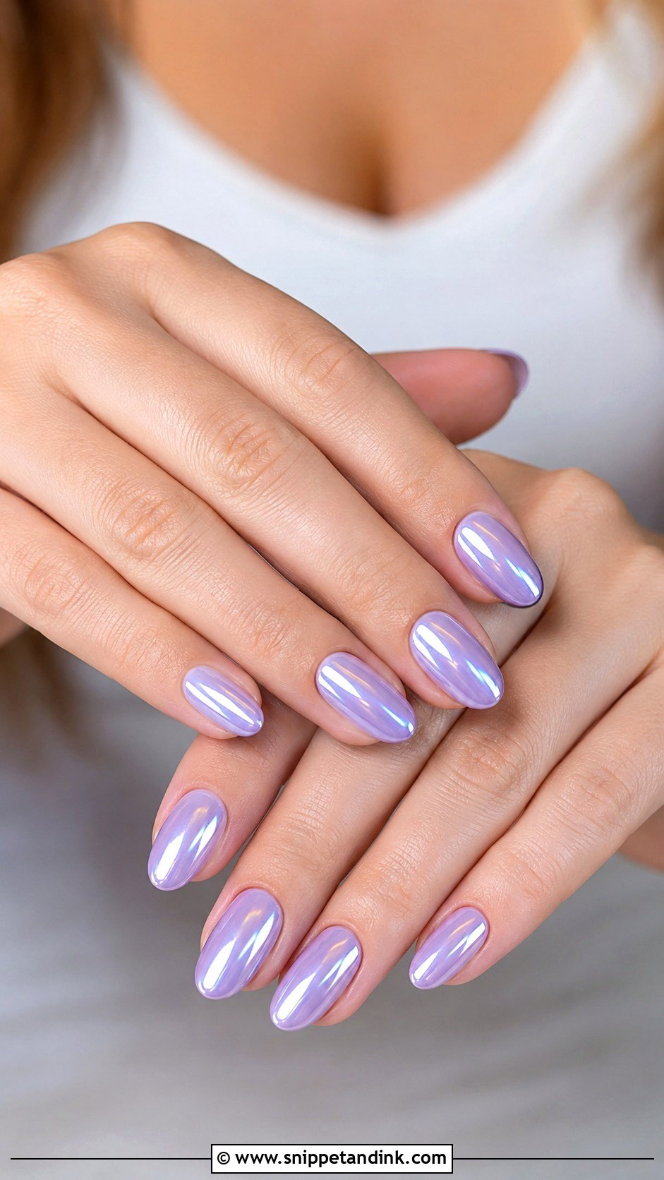Vegas Wedding Nails With Soft Lavender Chrome - Snippet and Ink - 20 Vegas Wedding Nails