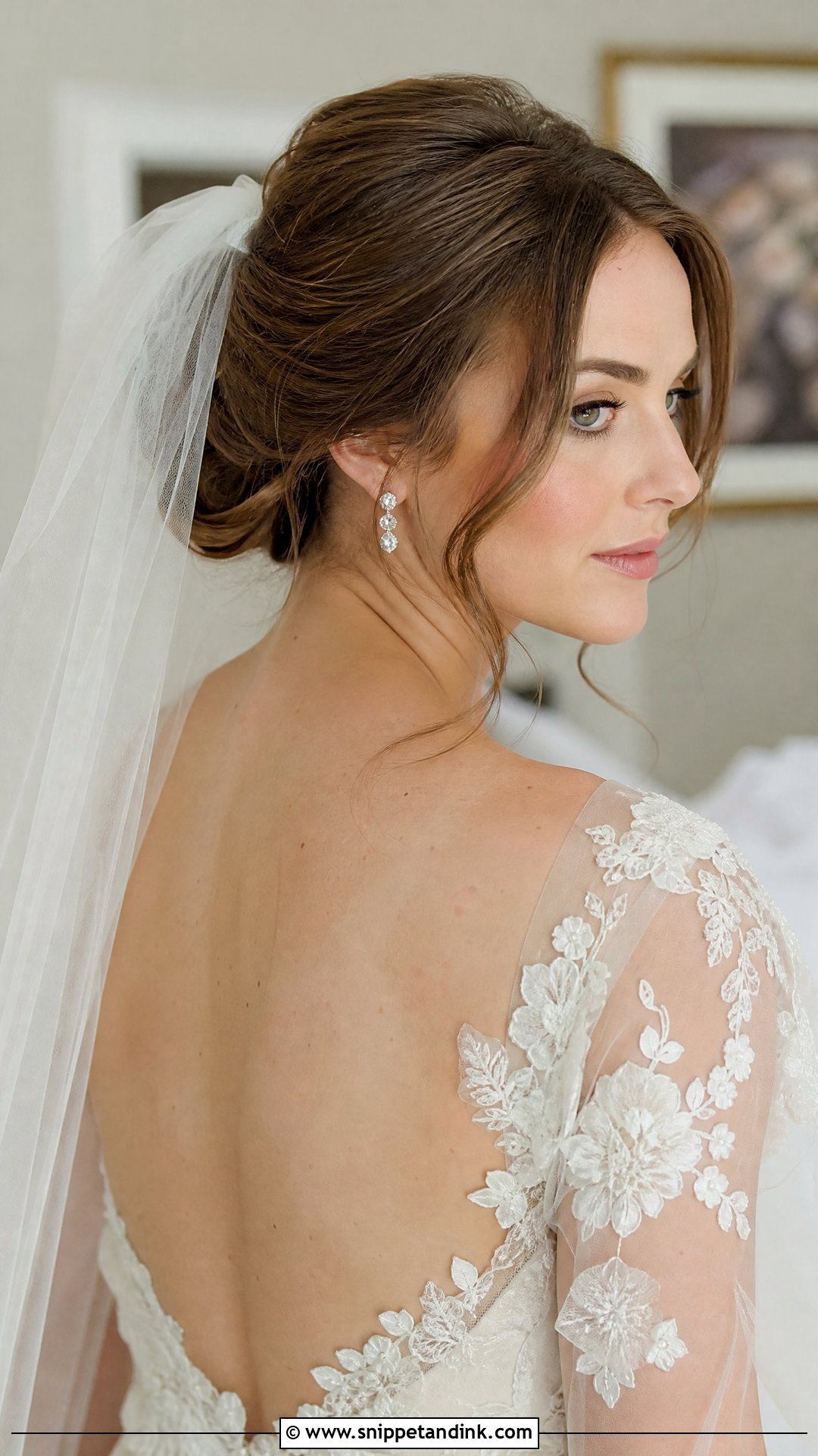 Veil Bridal Hair For Round Face - Snippet and Ink - 15 Bridal Hair for Round Face Brides