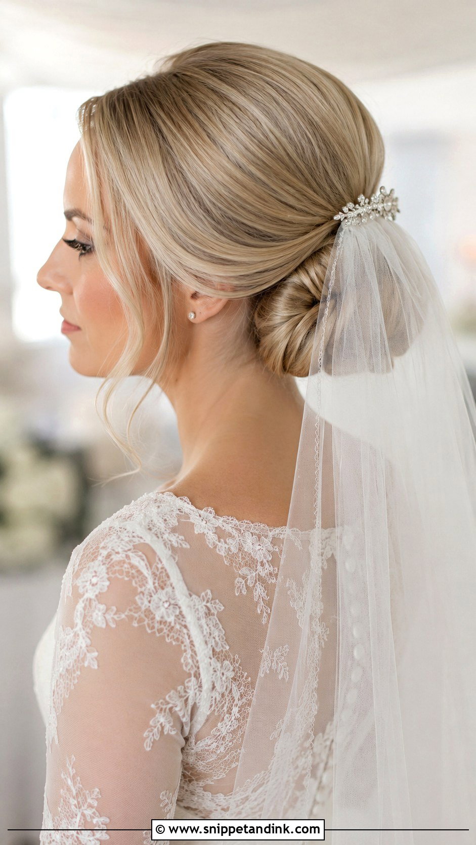 Veil Bridal Updo For Long Hair - Snippet and Ink - 20 Elegant Bridal Updo Hairstyles for Long Hair Wedding