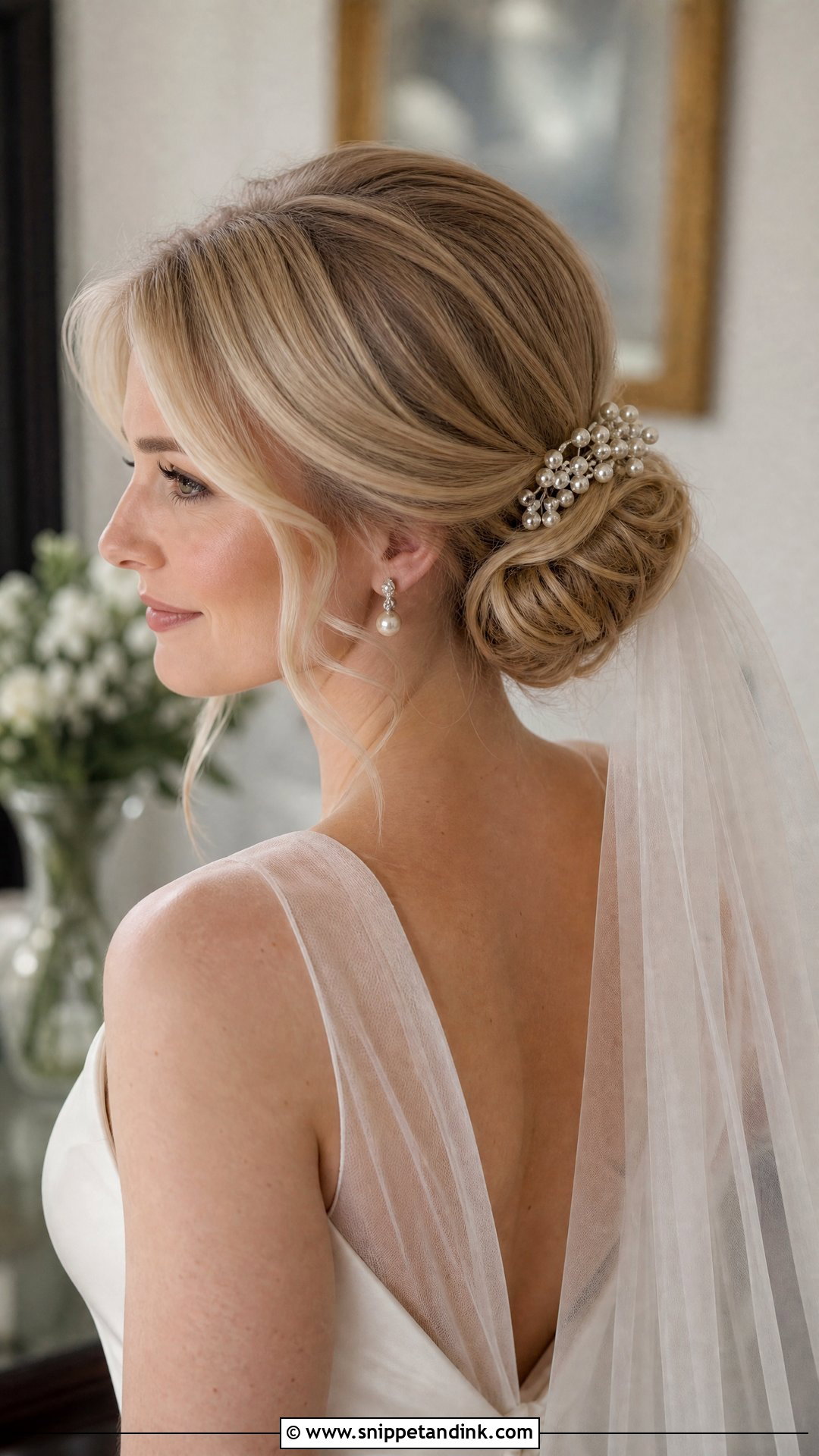 Veil Bridal Updo With Pearls - Snippet and Ink - 15 Bridal Updo with Pearls Ideas