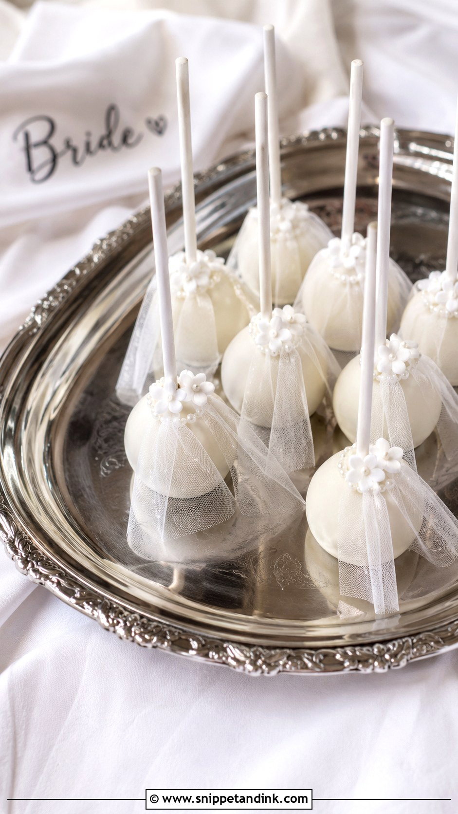 Veil Bride Cake Pops - Snippet and Ink - 35 Bride Cake Pops