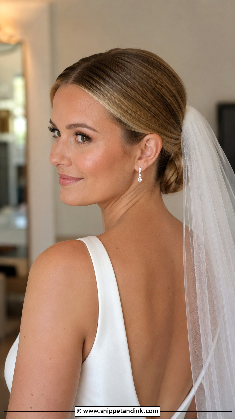 Veil Bun Wedding Hair - Snippet and Ink - 20 Hair for Marriage Ideas