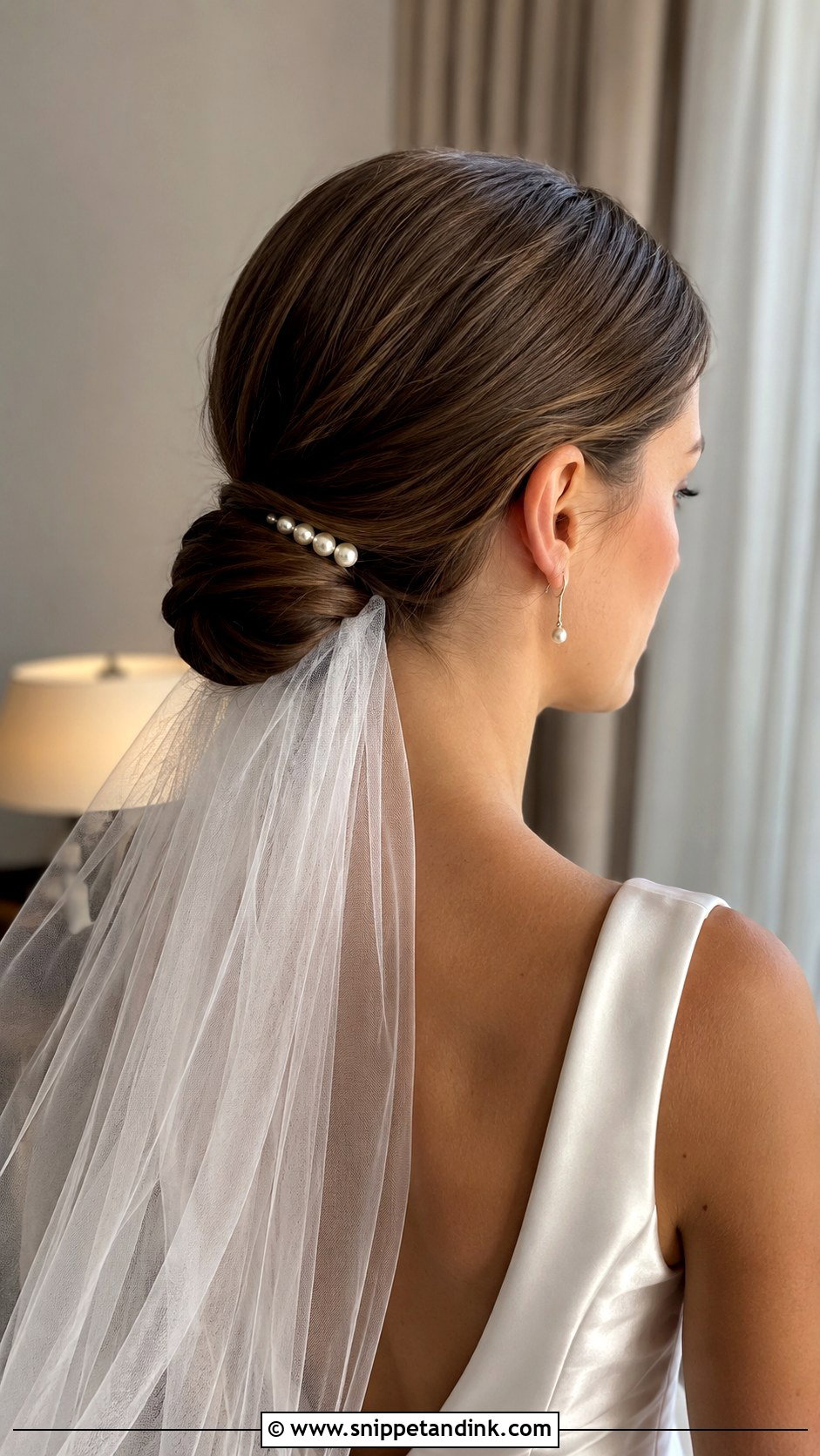 Veil Under Chignon - Snippet and Ink - 15 Veil Under Hair Ideas