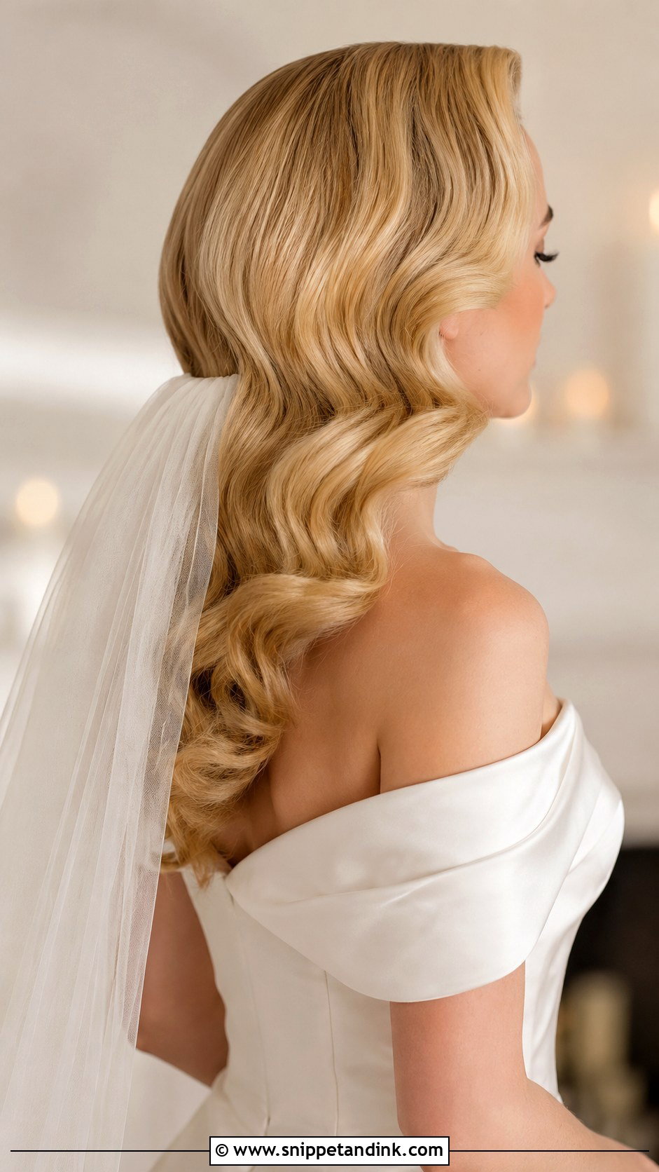 Veil Under Hollywood Waves - Snippet and Ink - 15 Veil Under Hair Ideas