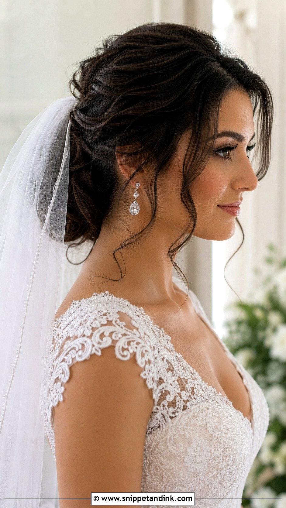 Veil Updo Wedding Hairstyle - Snippet and Ink - 15 Luxury Wedding Hairstyles