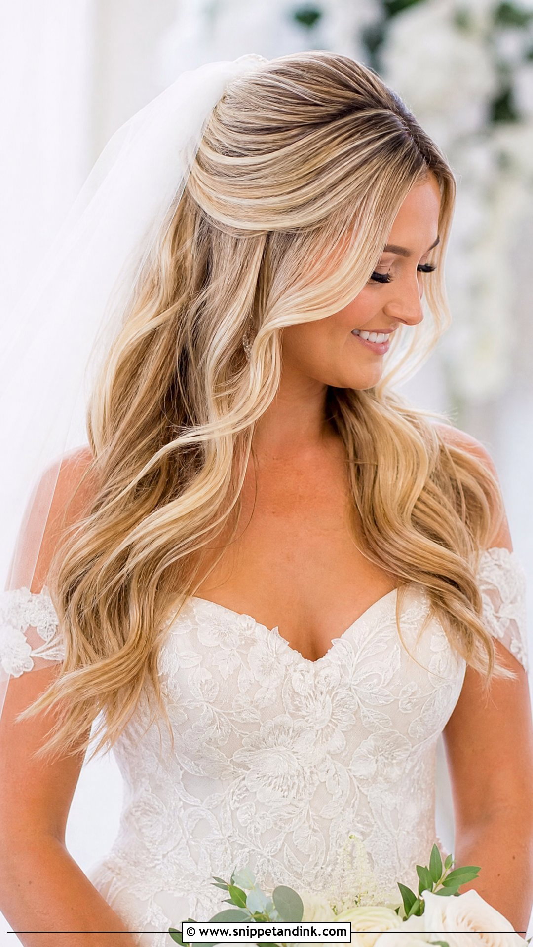 Veil Wedding Hair Down - Snippet and Ink - 15 Classic Wedding Hair Down Ideas