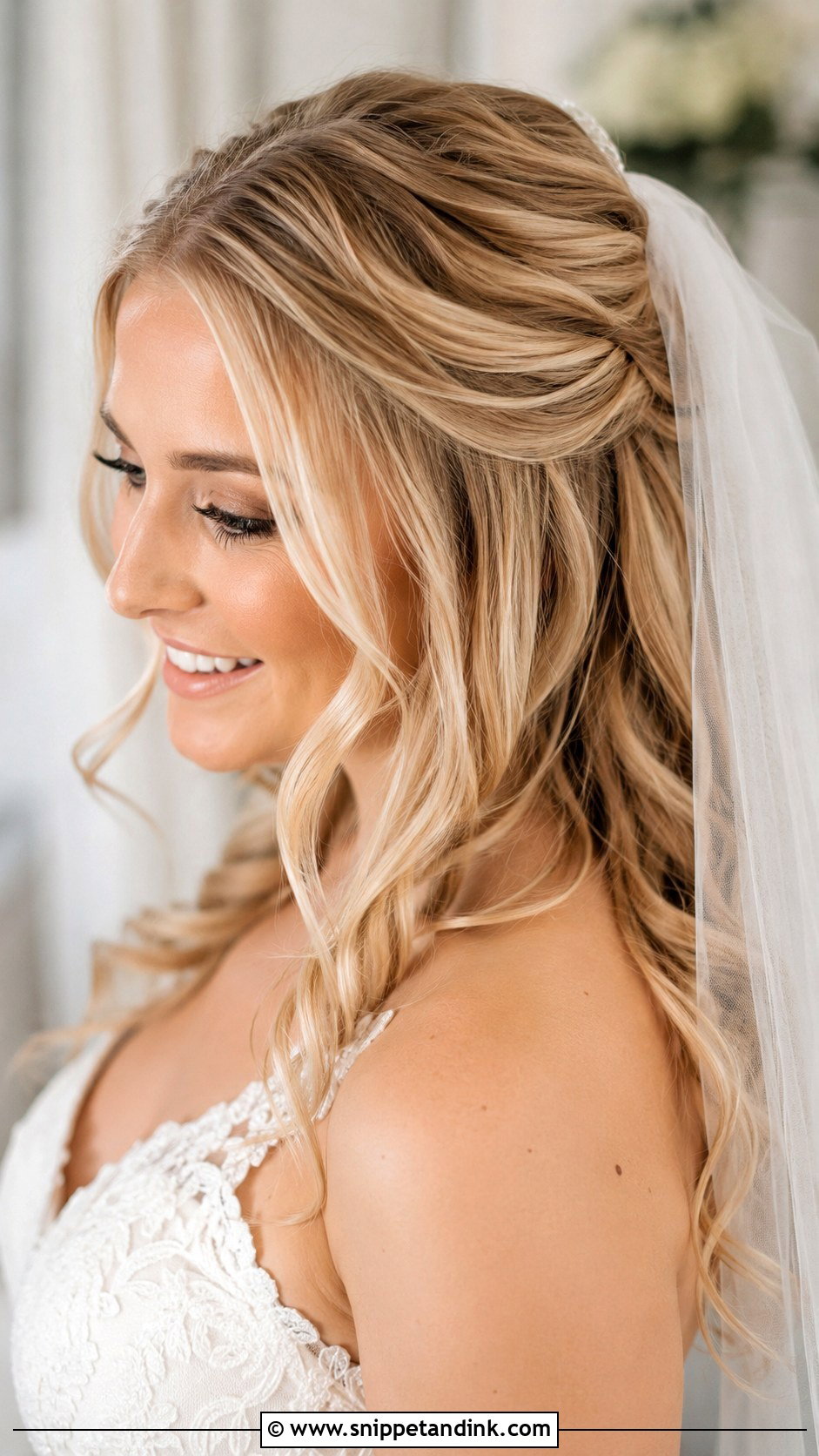 Veil Wedding Hair For Medium Hair - Snippet and Ink - 20 Hairstyles for Medium Hair for Wedding
