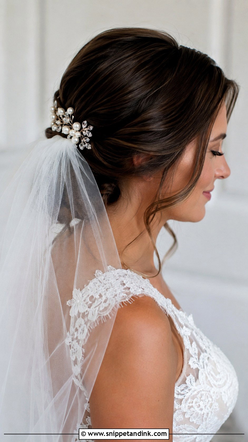 Veil Wedding Hairstyle With Hair Comb - Snippet and Ink - 15 Wedding Hairstyles with Hair Accessories