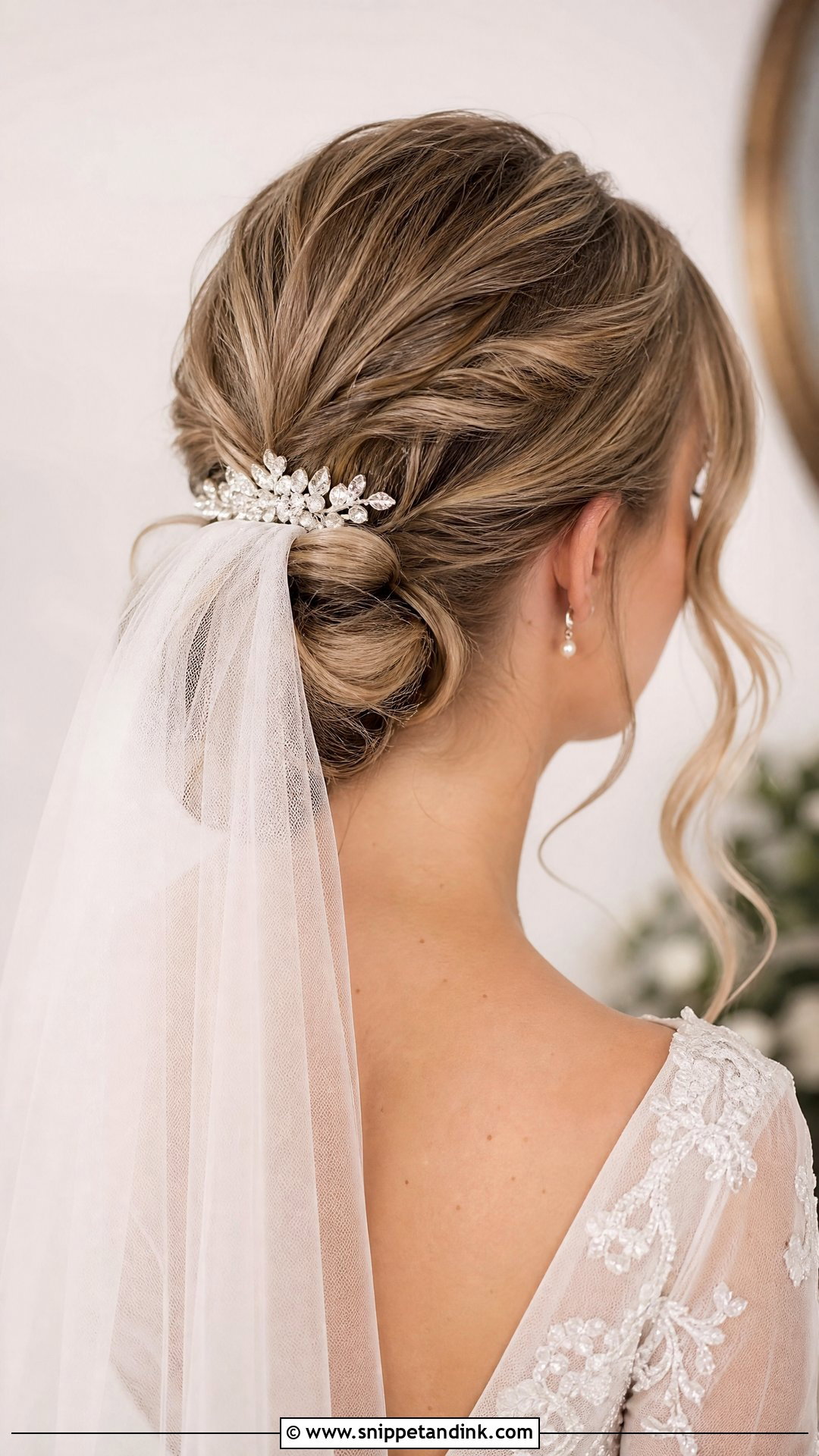 Veil Wedding Updo - Snippet and Ink - 20 Wedding Hair Up Do for Bride Ideas