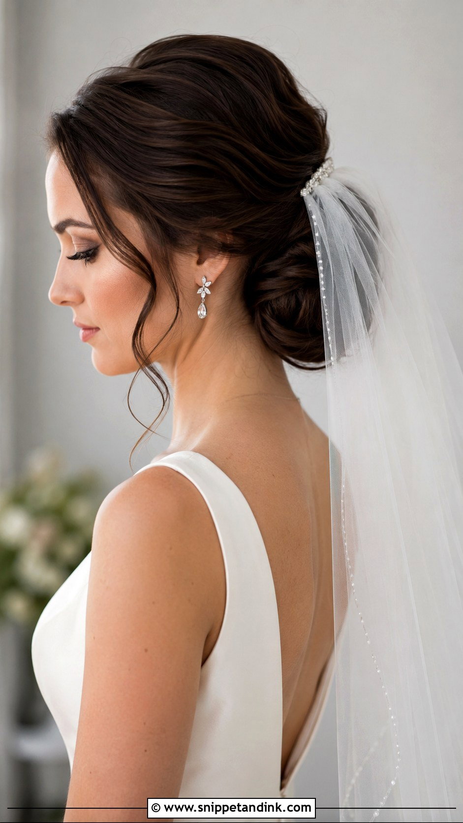 Veil Wedding Updo For Long Hair - Snippet and Ink - 15 Up Do for Long Hair Wedding Ideas