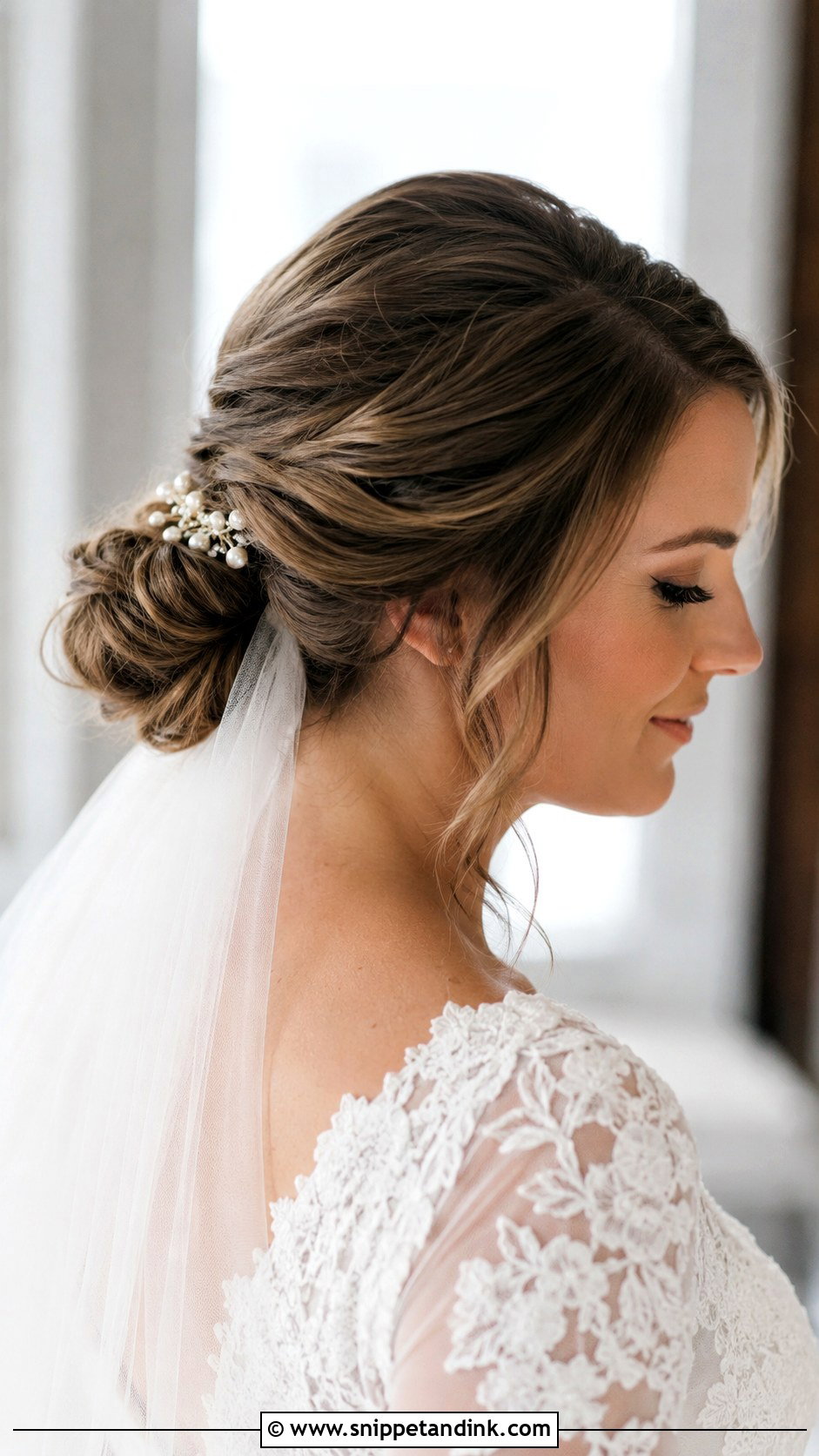 Veil Wedding Updo For Medium Hair - Snippet and Ink - 15 Wedding Updo for Medium Length Hair Ideas