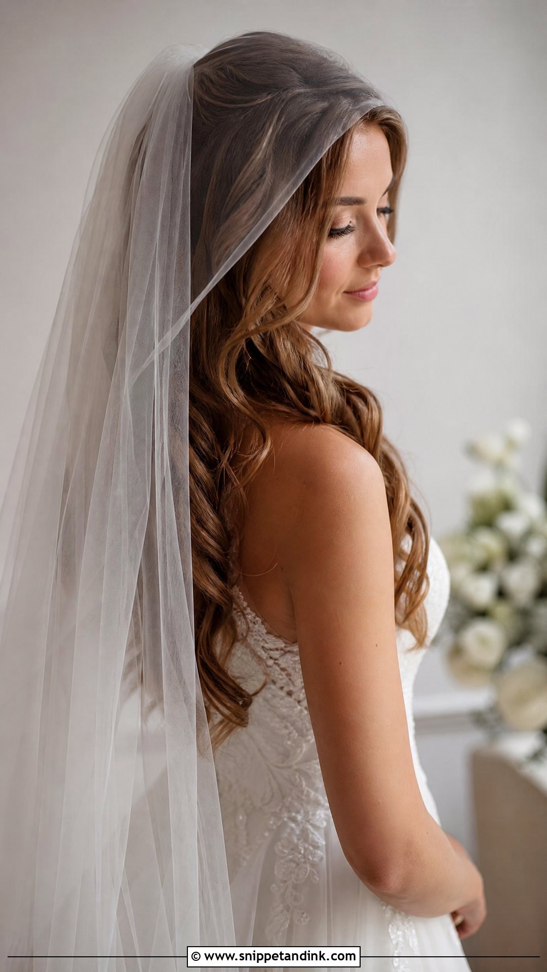 Veil With Soft Waves - Snippet and Ink - 20 Wedding Hairstyles 2024