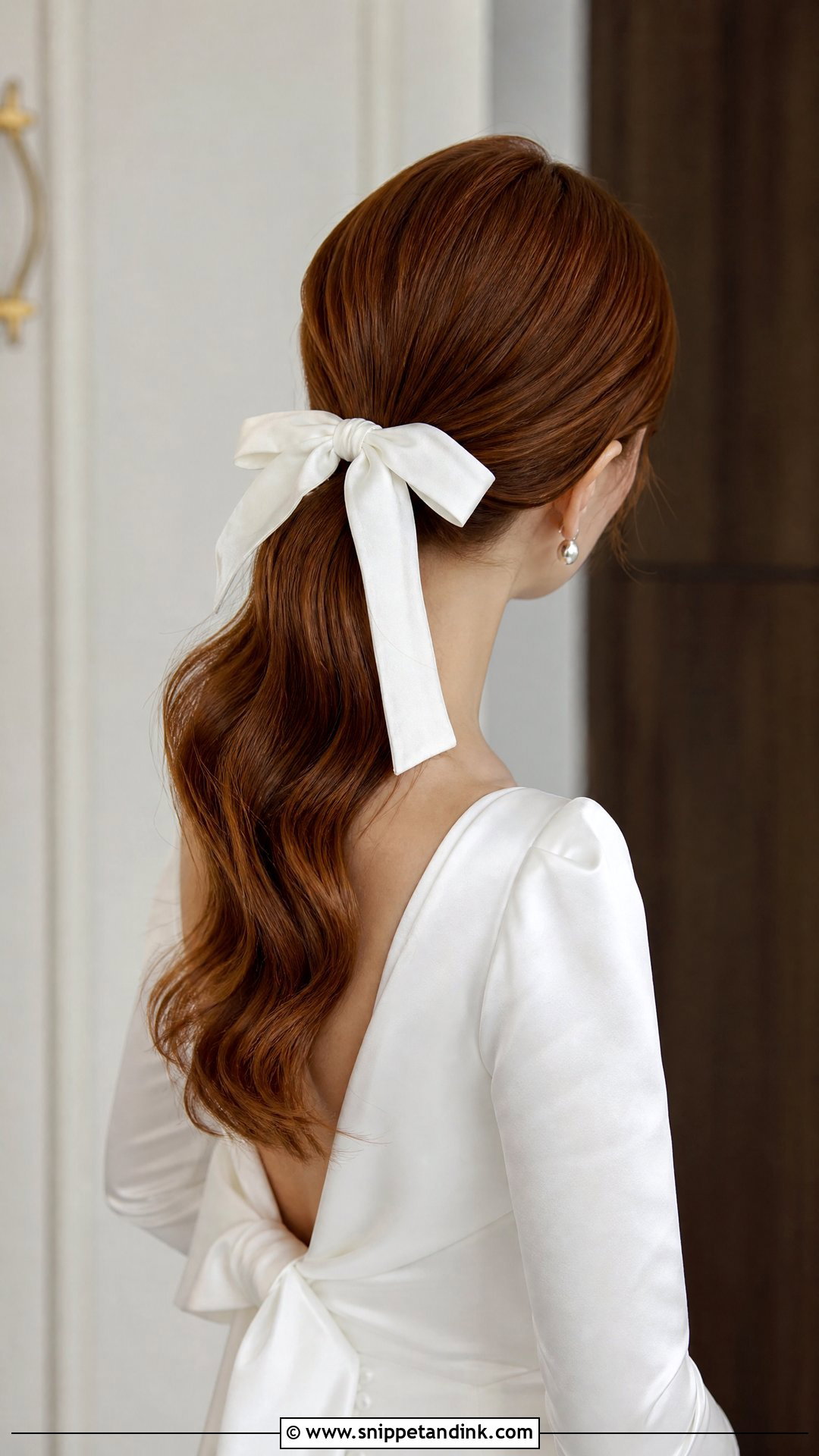Velvet Bow Wedding Hair - Snippet and Ink - 15 Bow Wedding Hairstyle Ideas