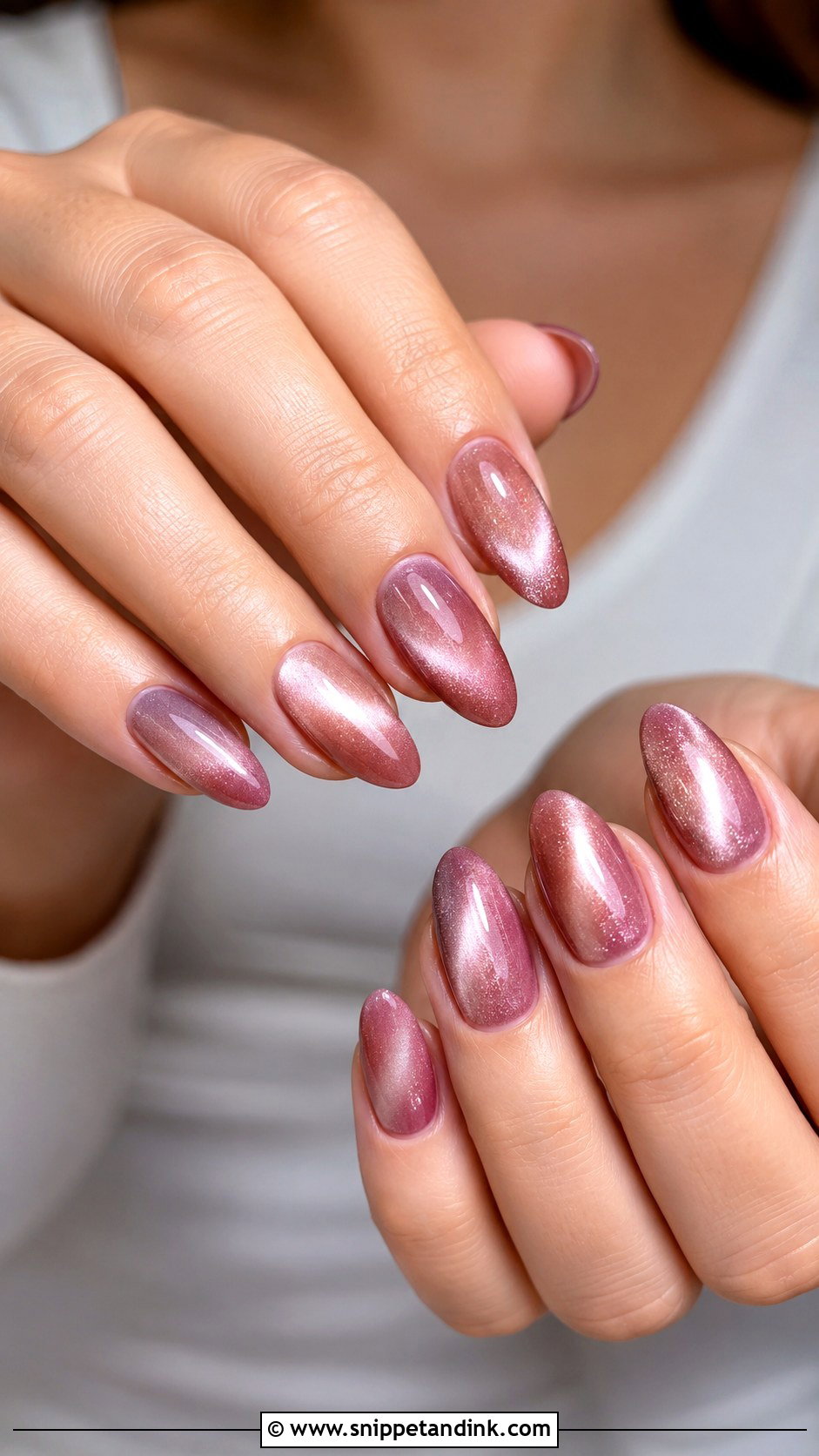Velvet Cat Eye Anniversary Nails - Snippet and Ink - 20 Wedding Anniversary Nails Ideas