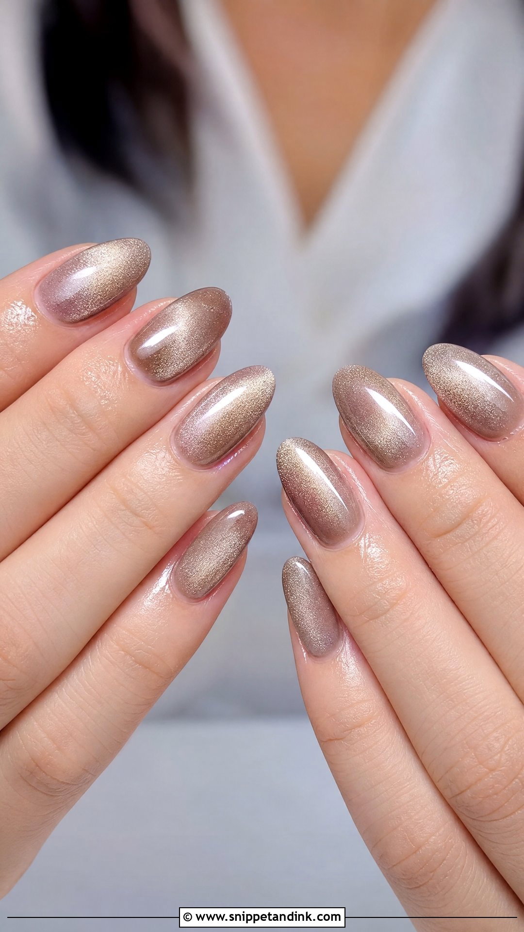 Velvet Cat Eye Bridesmaid Nails - Snippet and Ink - 25 Fall Bridesmaid Wedding Nails
