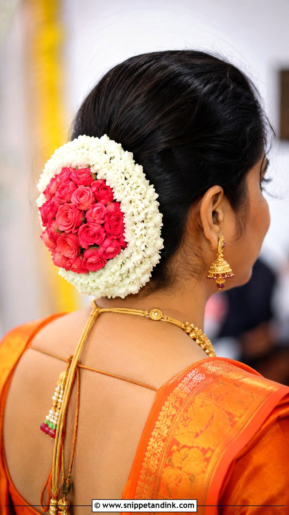 Veni Style Bun - Snippet and Ink - 35 South Indian Wedding Hairstyles