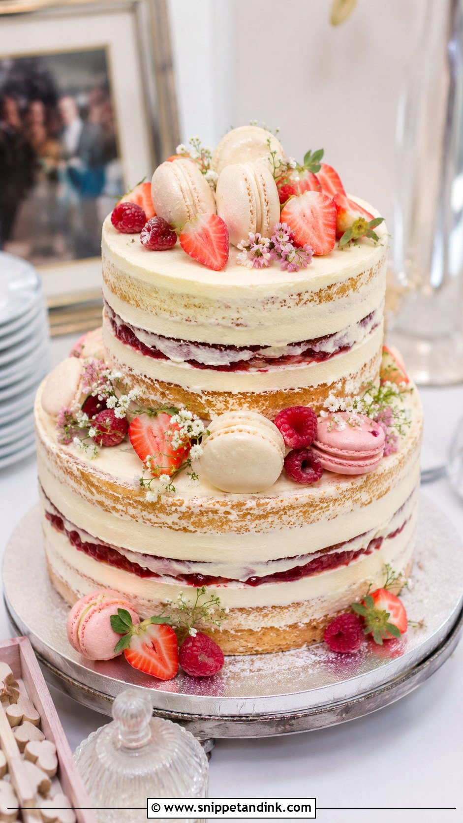 Victoria Sandwich Cake With Macarons - Snippet and Ink - 20 Victoria Sandwich Cake Decoration Ideas for Wedding