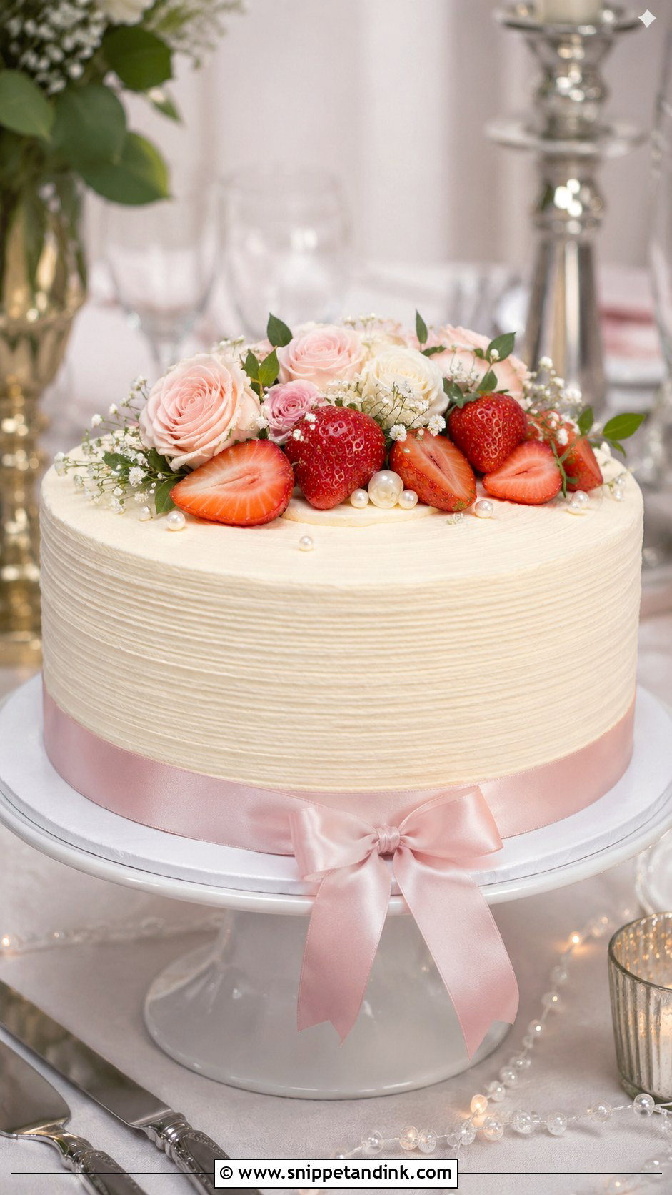 Victoria Sandwich Cake With Ribbon - Snippet and Ink - 20 Victoria Sandwich Cake Decoration Ideas for Wedding