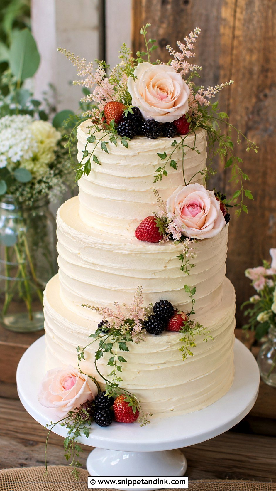 Victoria Sponge Wedding Cake With Buttercream - Snippet and Ink - 20 Rustic Victoria Sponge Wedding Cake Ideas