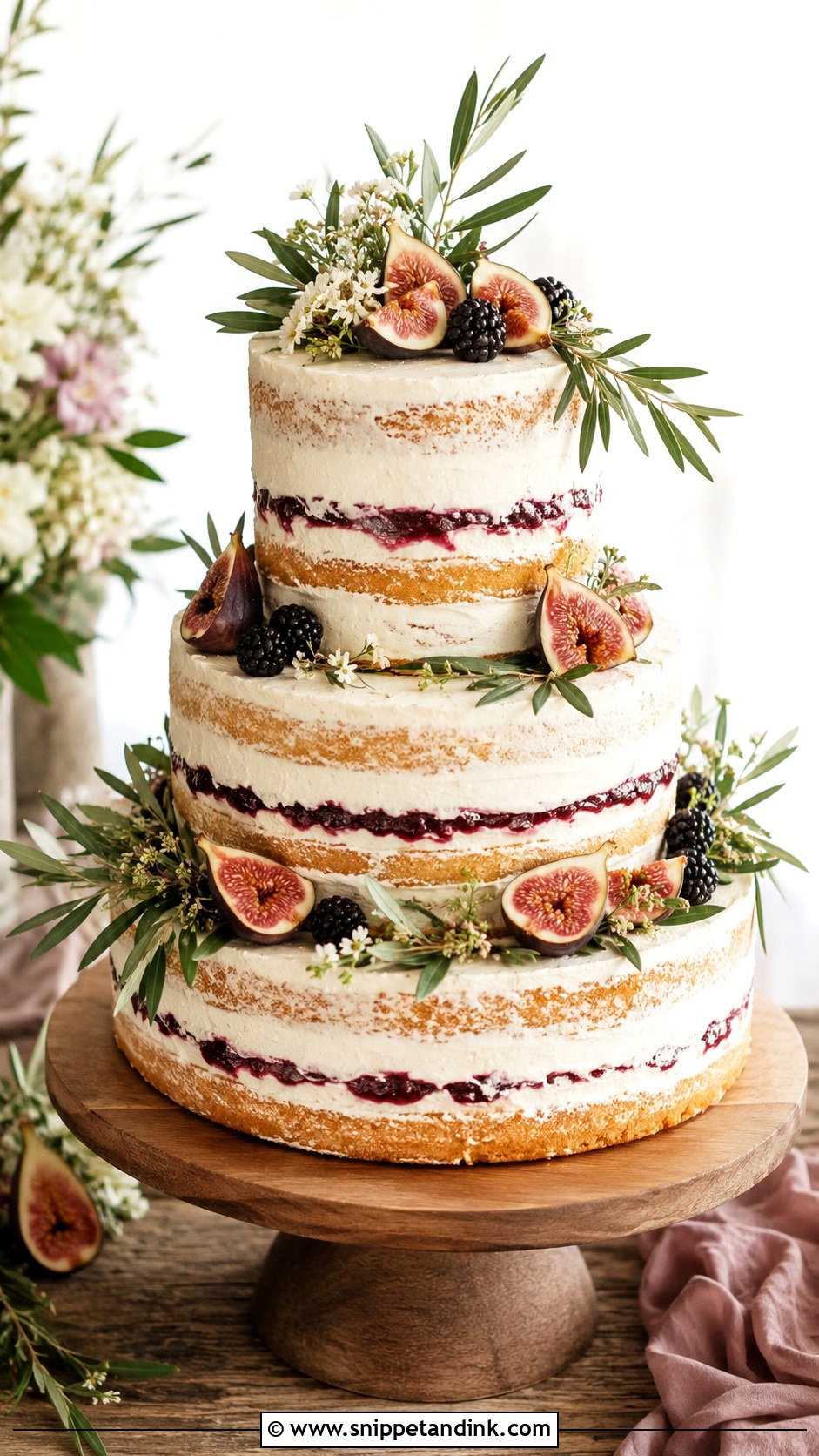 Victoria Sponge Wedding Cake With Figs - Snippet and Ink - 20 Rustic Victoria Sponge Wedding Cake Ideas