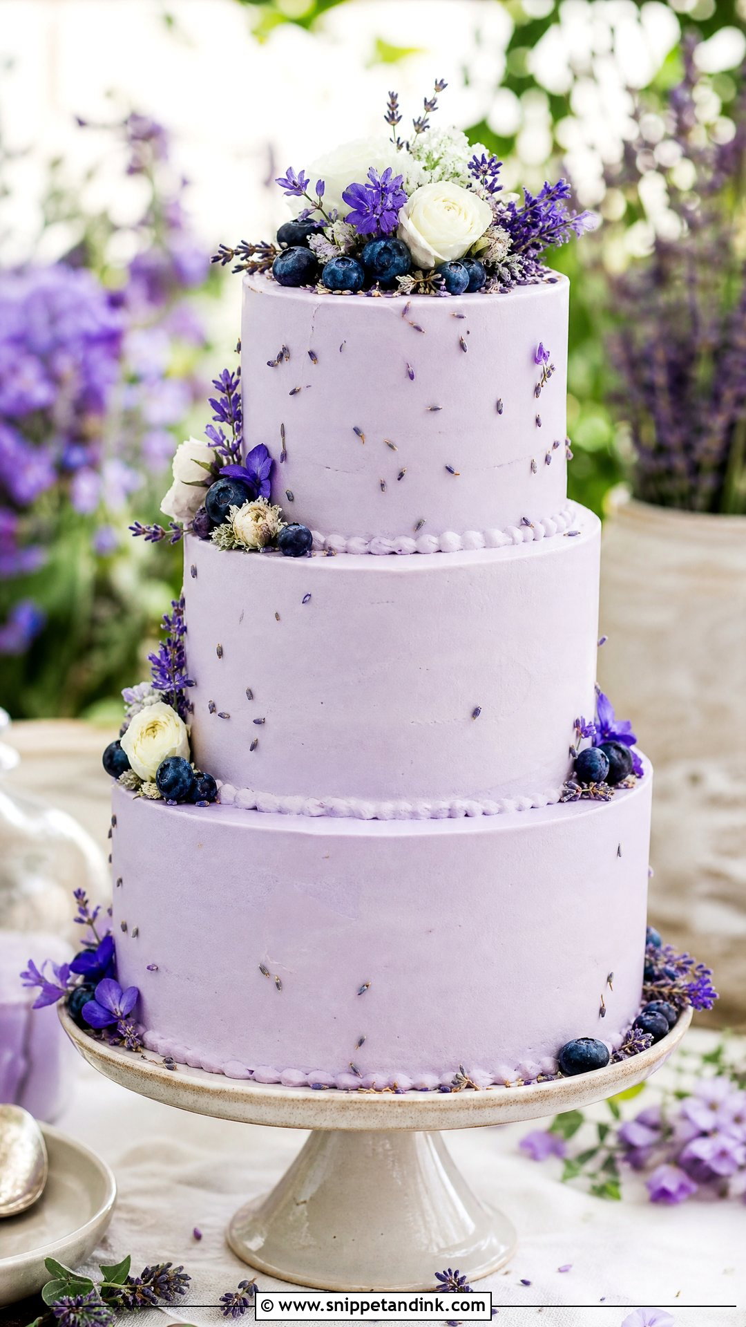 Victoria Sponge Wedding Cake With Lavender - Snippet and Ink - 30 Victoria Cake Ideas for Wedding