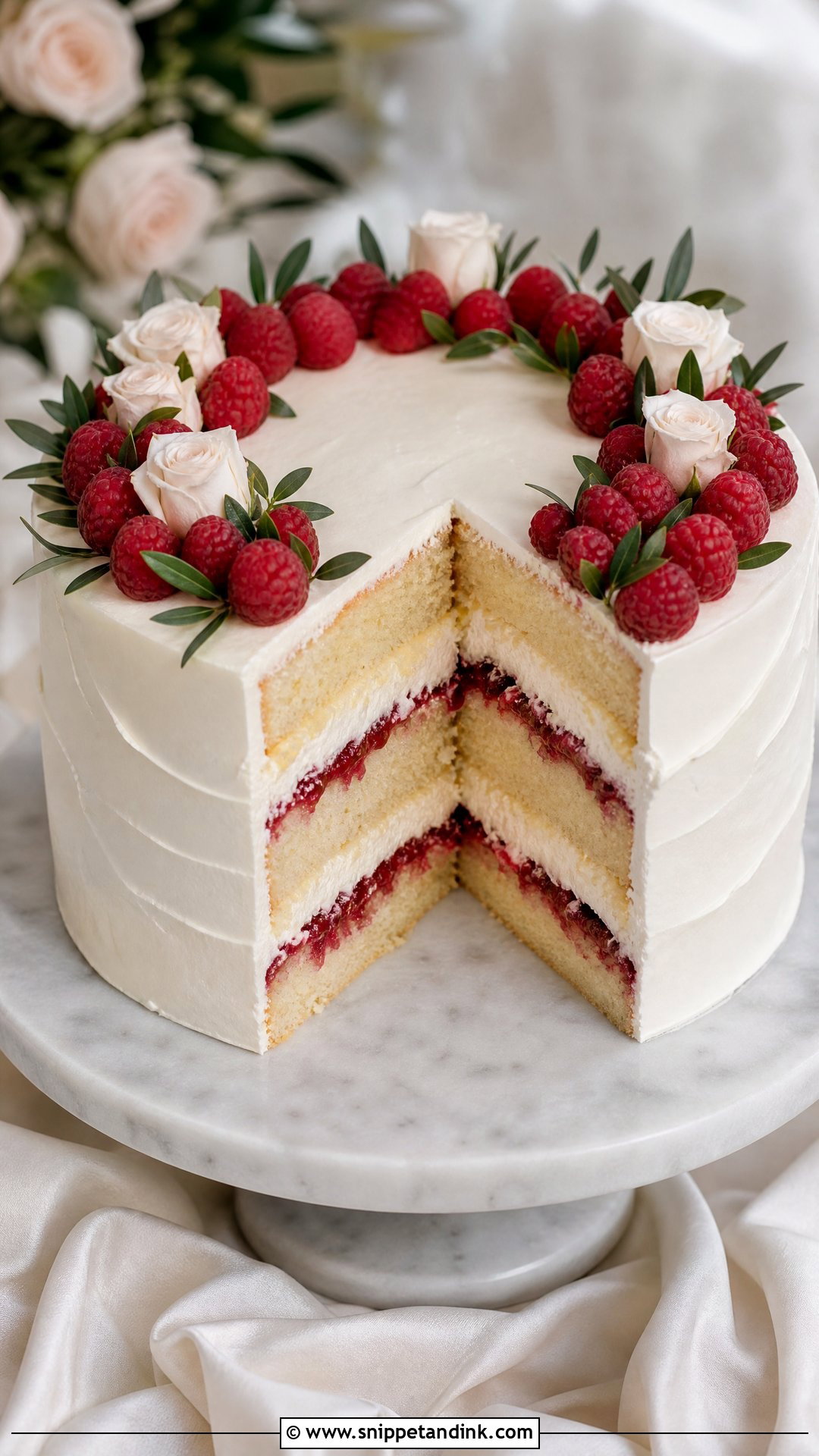 Victoria Sponge Wedding Cake With Raspberries - Snippet and Ink - 30 Victoria Cake Ideas for Wedding