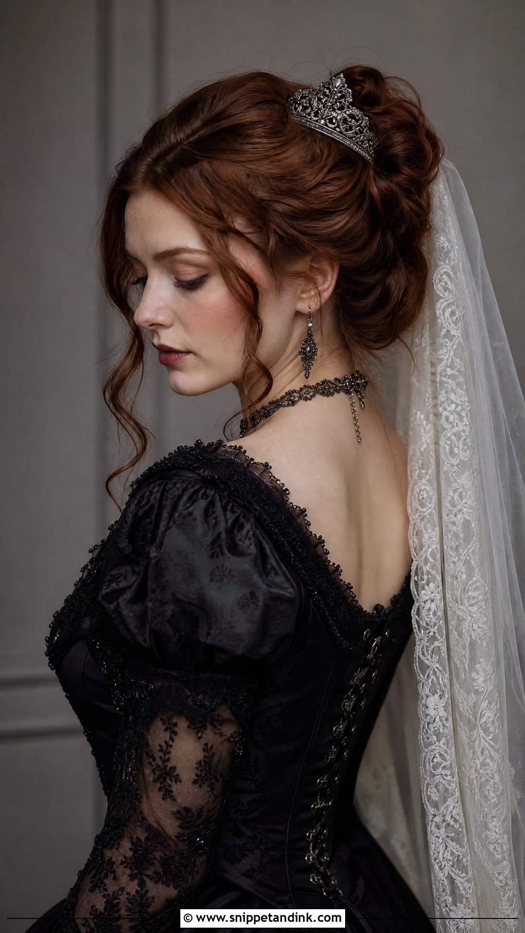 Victorian Bridal Hair - Snippet and Ink - 15 Goth Bridal Hair Ideas