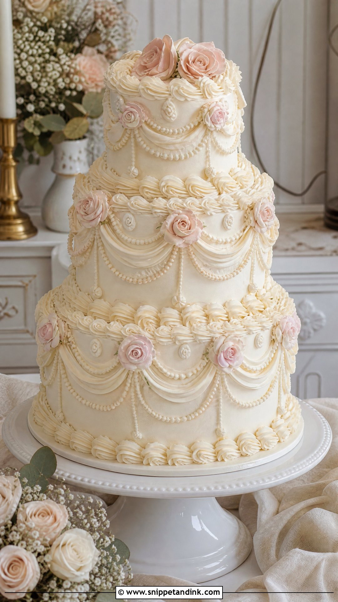 Victorian Buttercream Wedding Cake - Snippet and Ink - 20 Victorian Wedding Cakes
