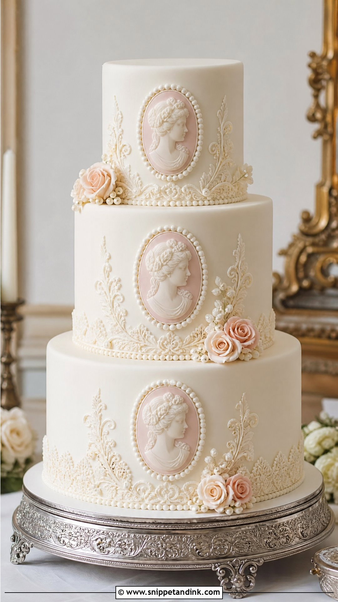 Victorian Cameo Wedding Cake - Snippet and Ink - 20 Victorian Wedding Cakes