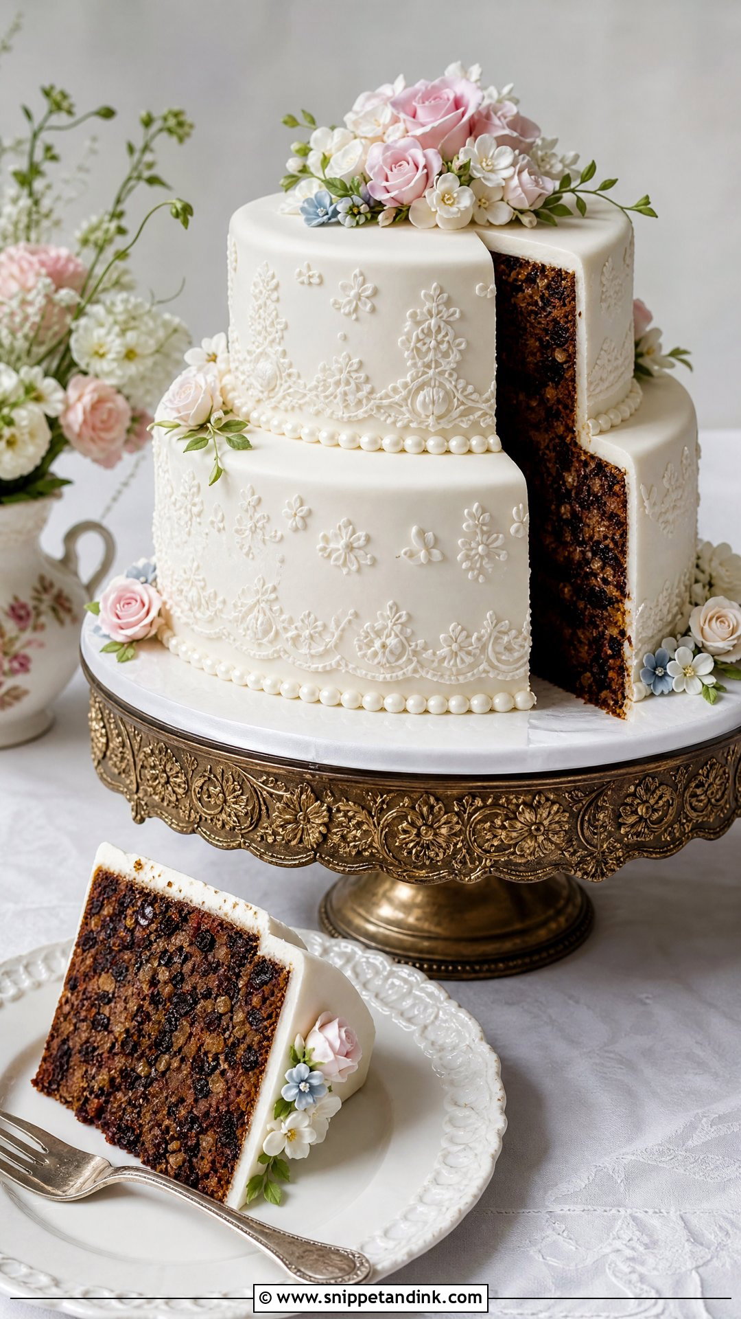 Victorian Fruitcake Wedding Cake - Snippet and Ink - 20 Victorian Style Cake Ideas for Wedding