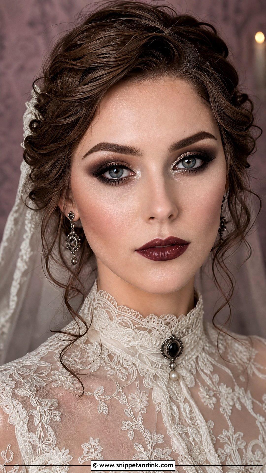 Victorian Goth Bridal Makeup - Snippet and Ink - 20 Halloween Wedding Makeup Ideas